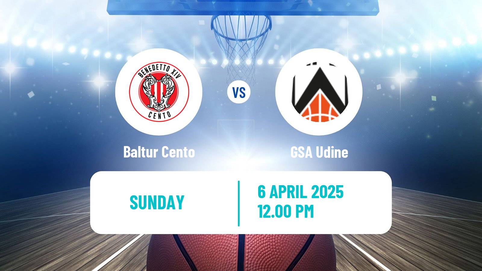 Basketball Italian Serie A2 Basketball Baltur Cento - Udine