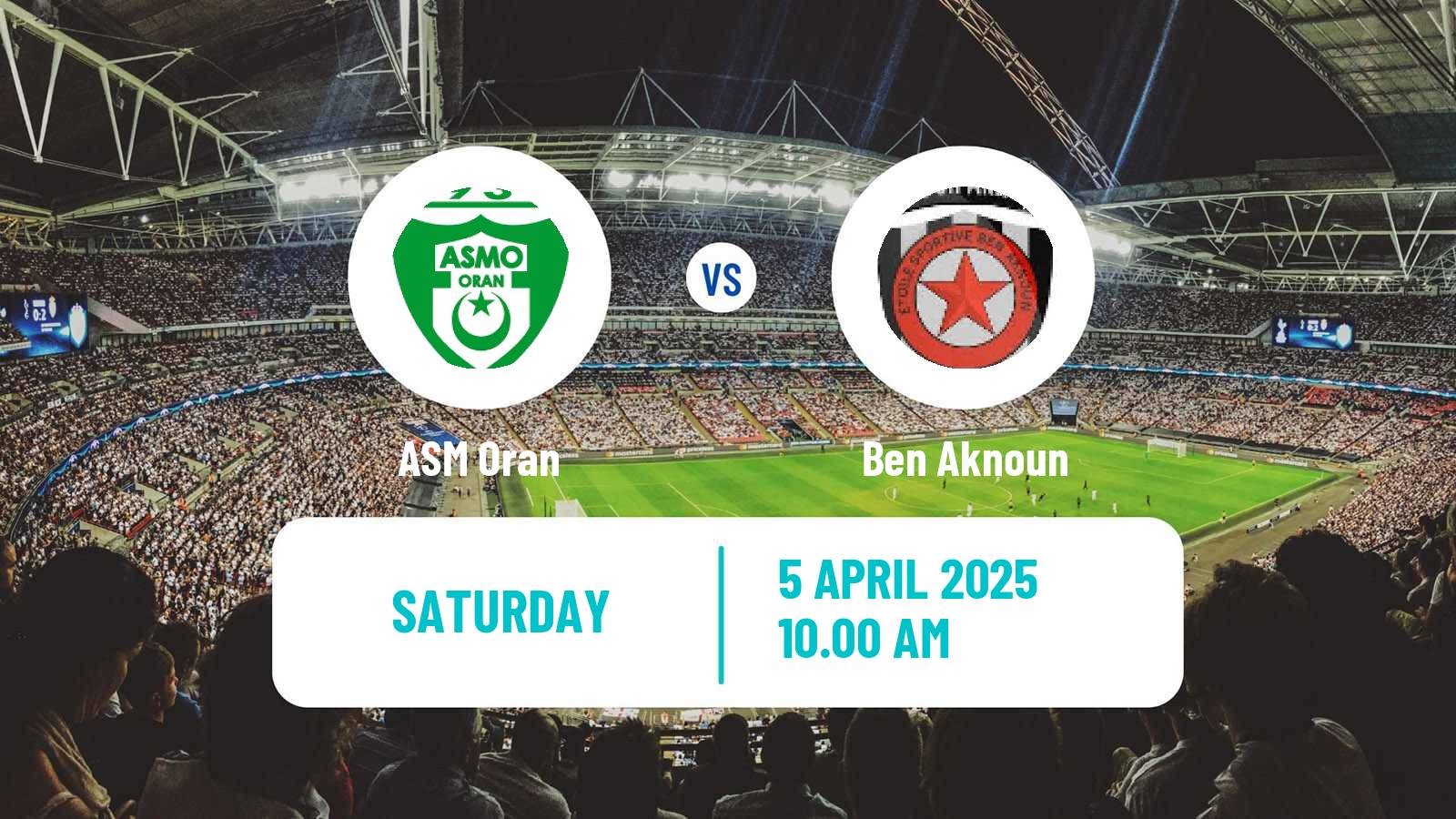 Soccer Algerian Ligue 2 ASM Oran - Ben Aknoun