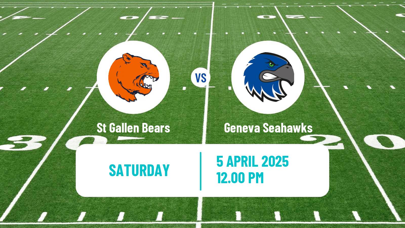 American football Swiss NLA American Football St Gallen Bears - Geneva Seahawks