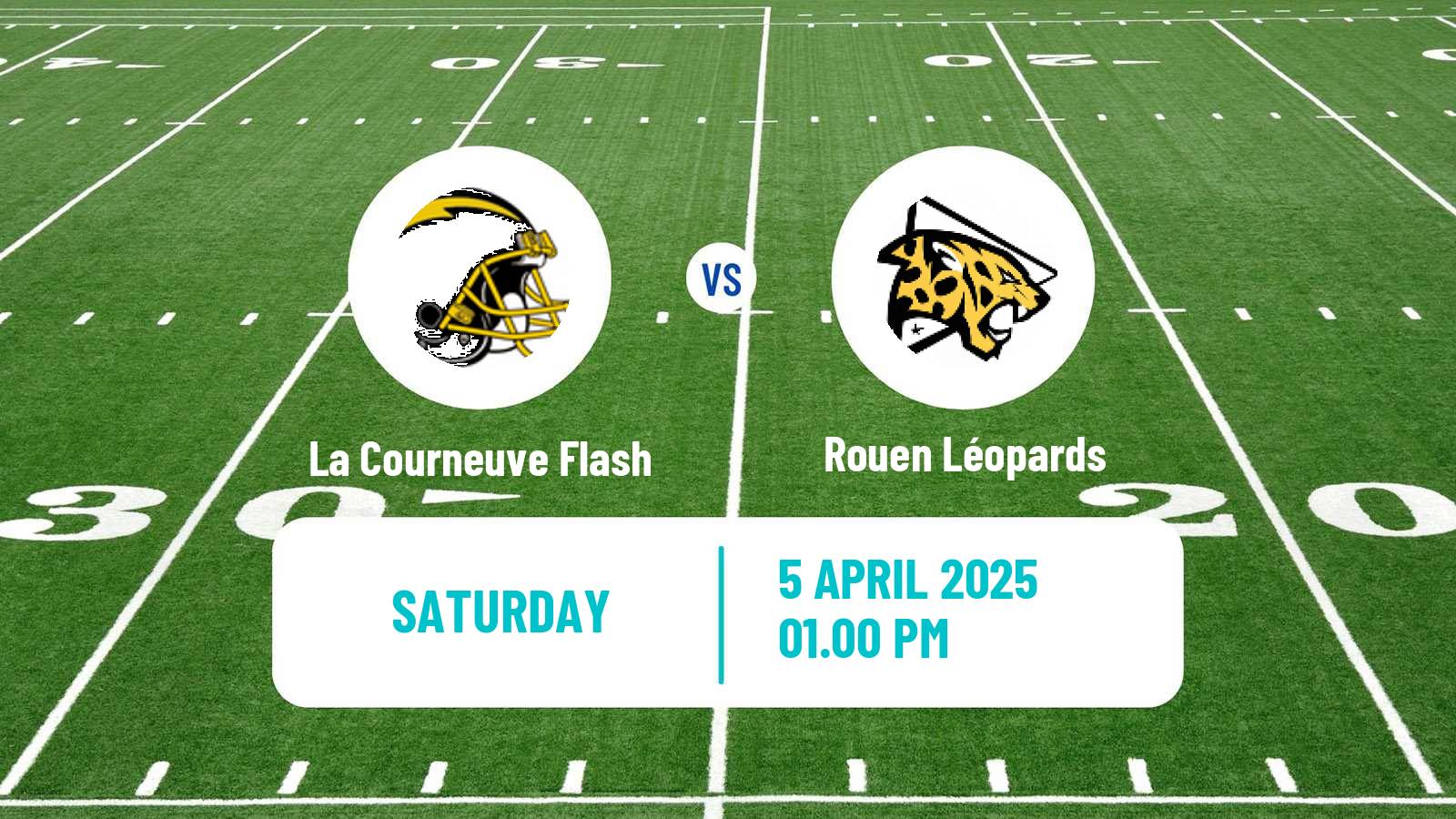 American football French Championnat Elite American Football La Courneuve Flash - Rouen Léopards