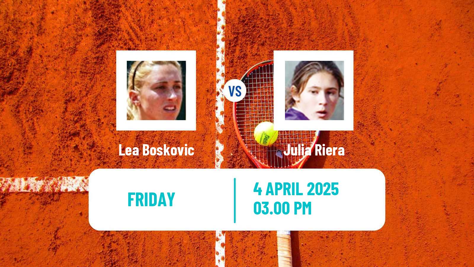 Tennis WTA Bogota Lea Boskovic - Julia Riera