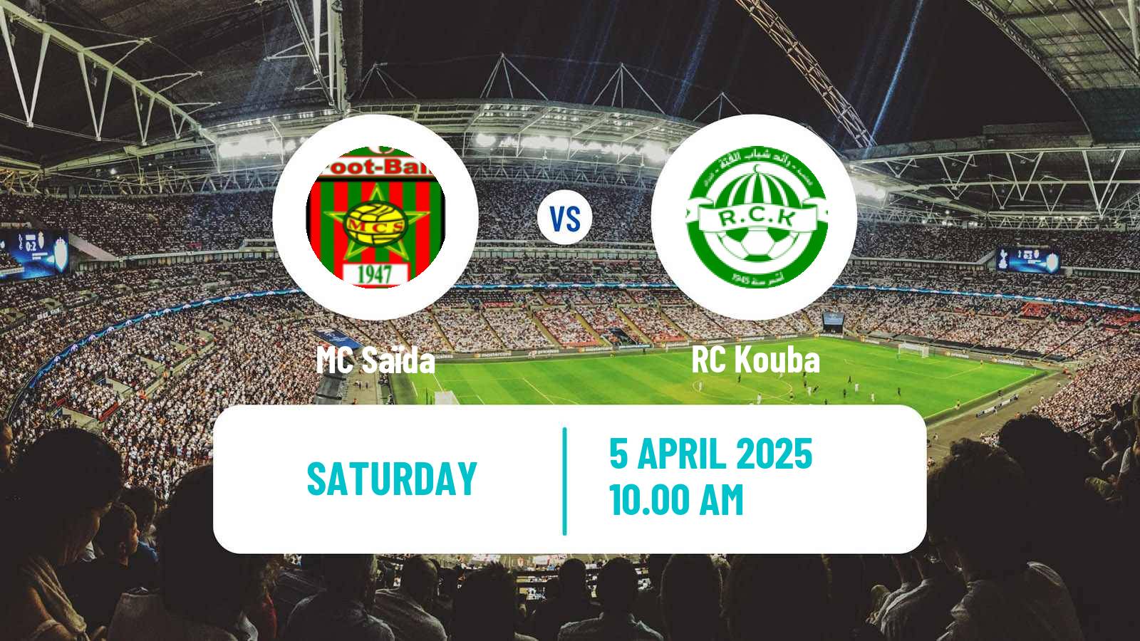 Soccer Algerian Ligue 2 Saïda - Kouba