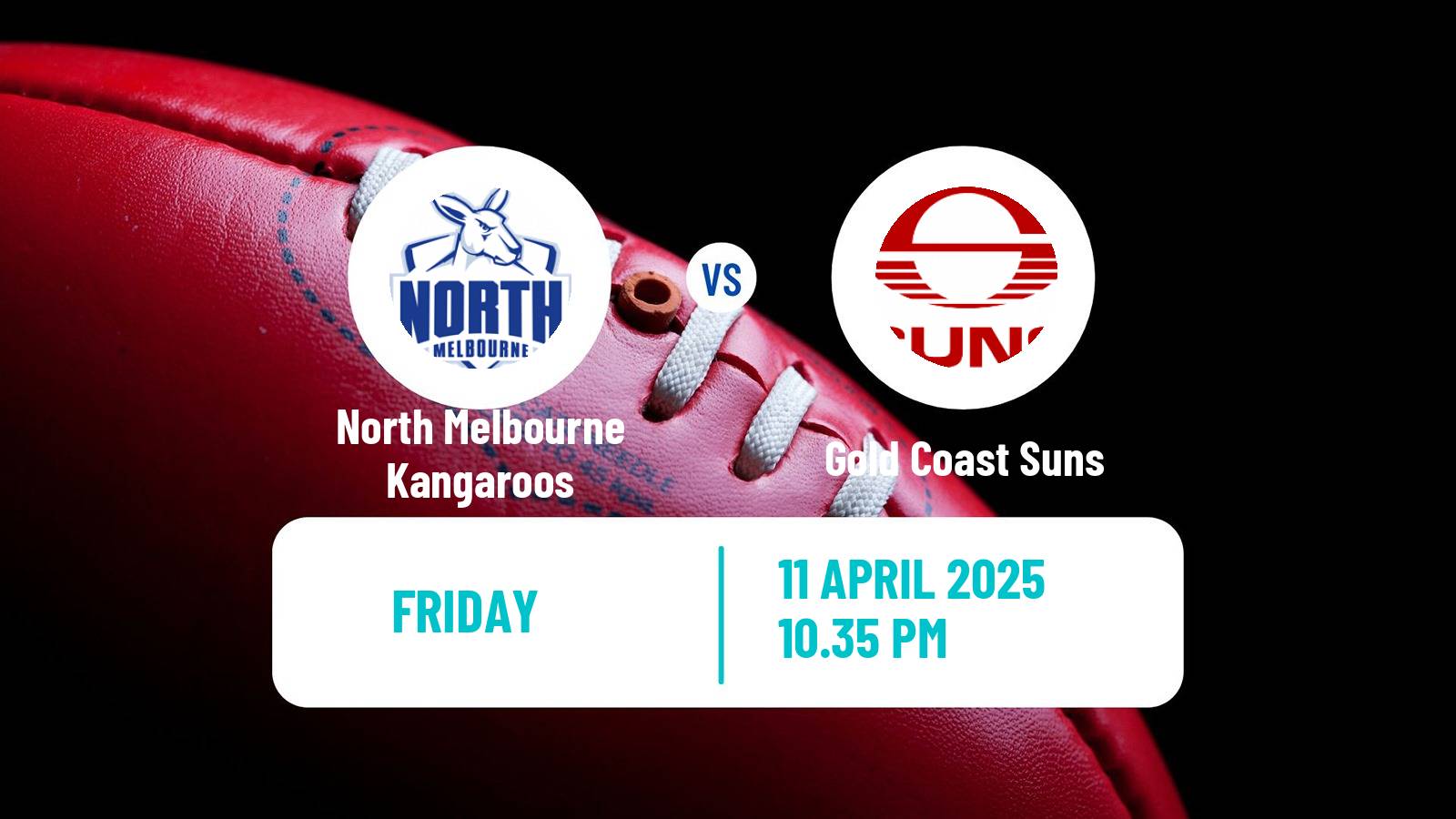 Aussie rules AFL North Melbourne Kangaroos - Gold Coast Suns