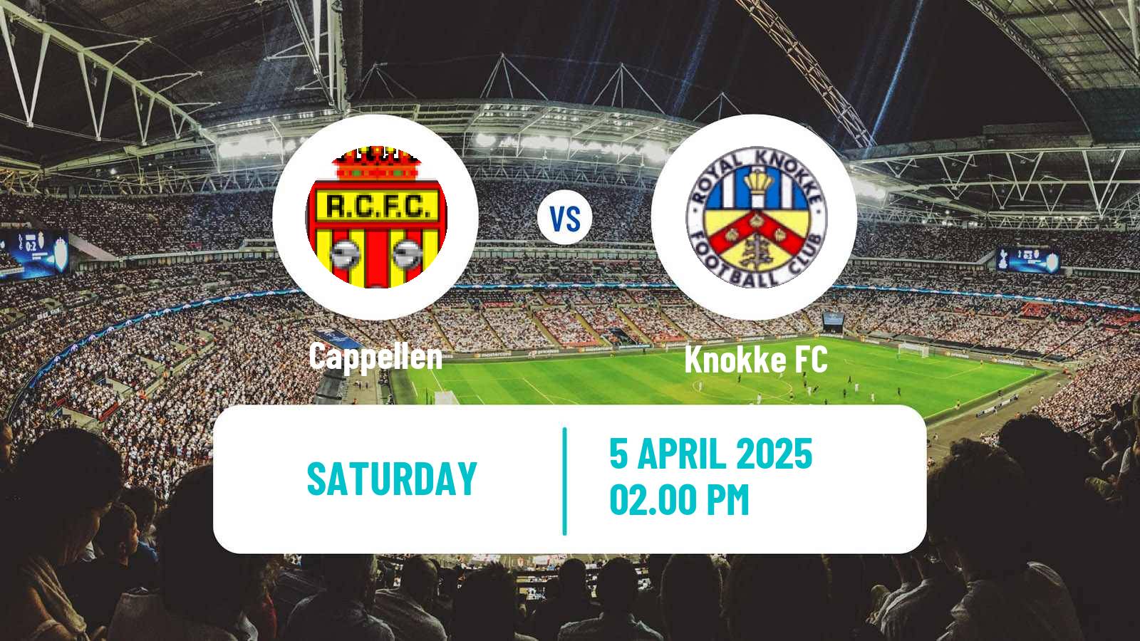 Soccer Belgian National Division 1 VV Cappellen - Knokke