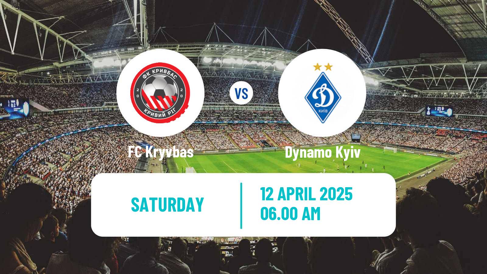 Soccer Ukrainian Premier League Kryvbas - Dynamo Kyiv