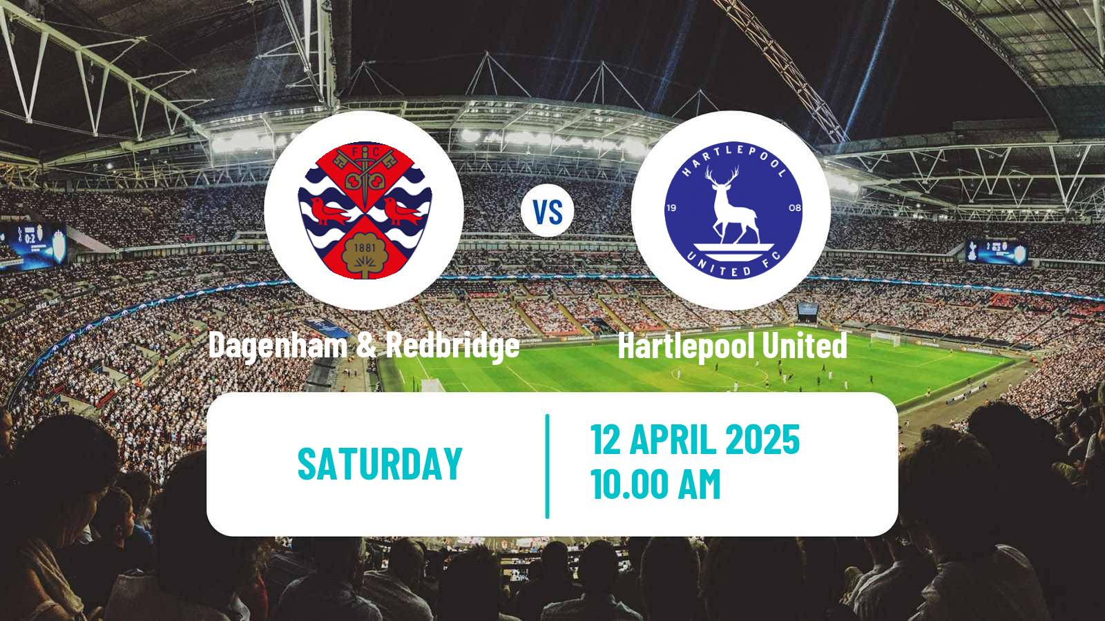 Soccer English National League Dagenham & Redbridge - Hartlepool United