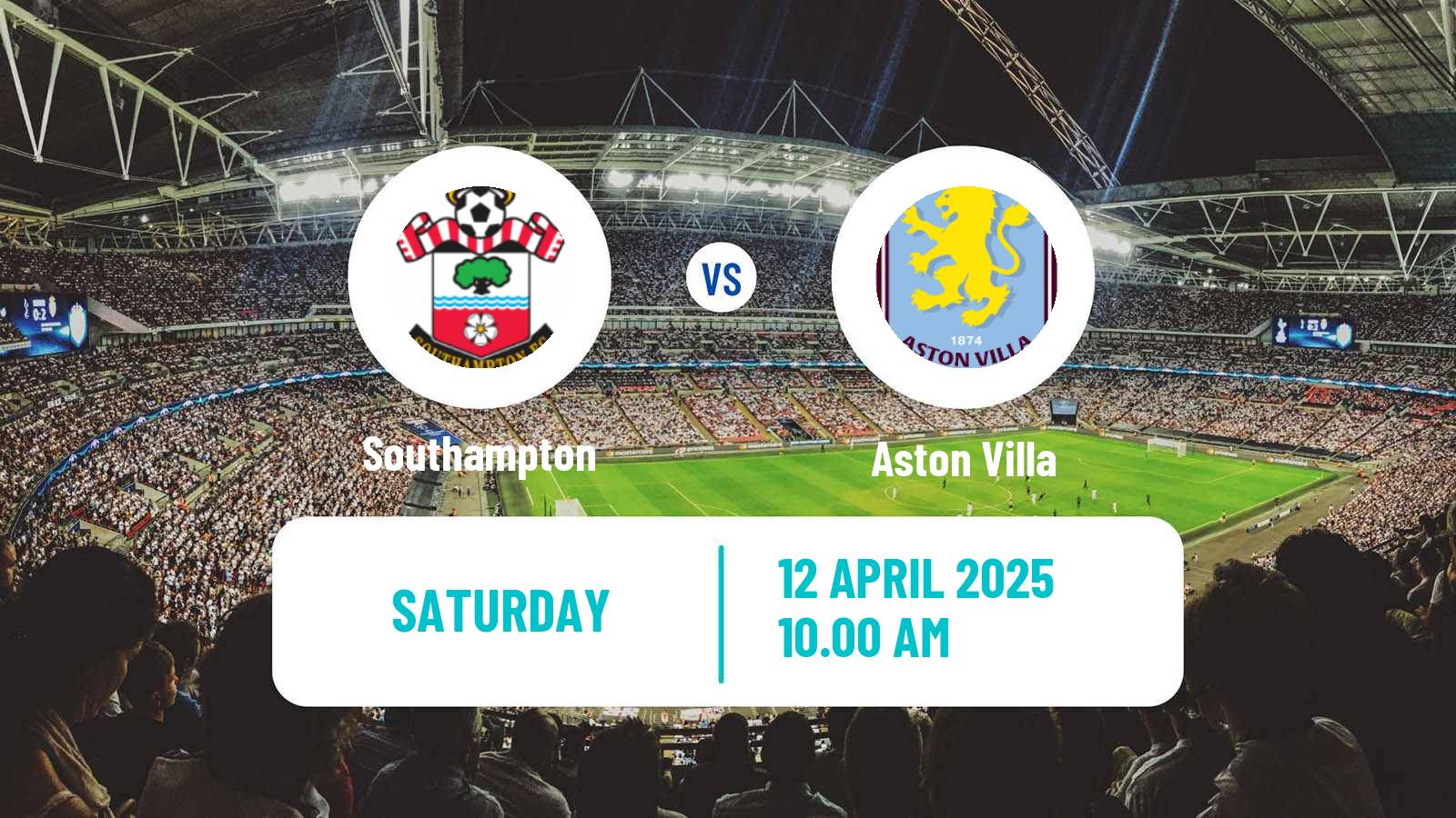 Soccer English Premier League Southampton - Aston Villa