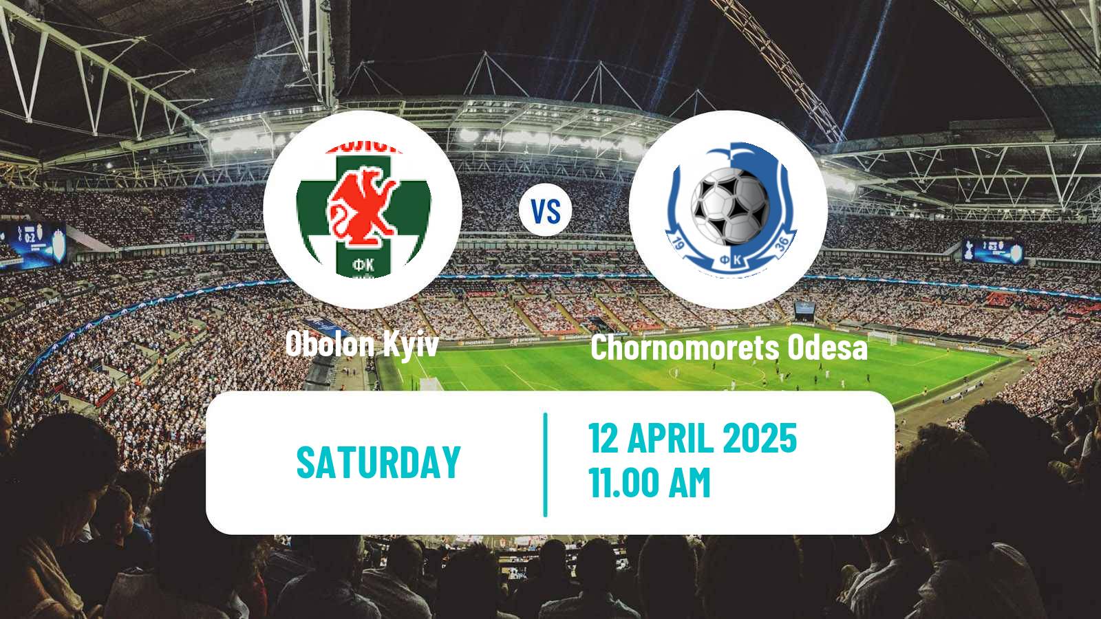 Soccer Ukrainian Premier League Obolon - Chornomorets Odesa