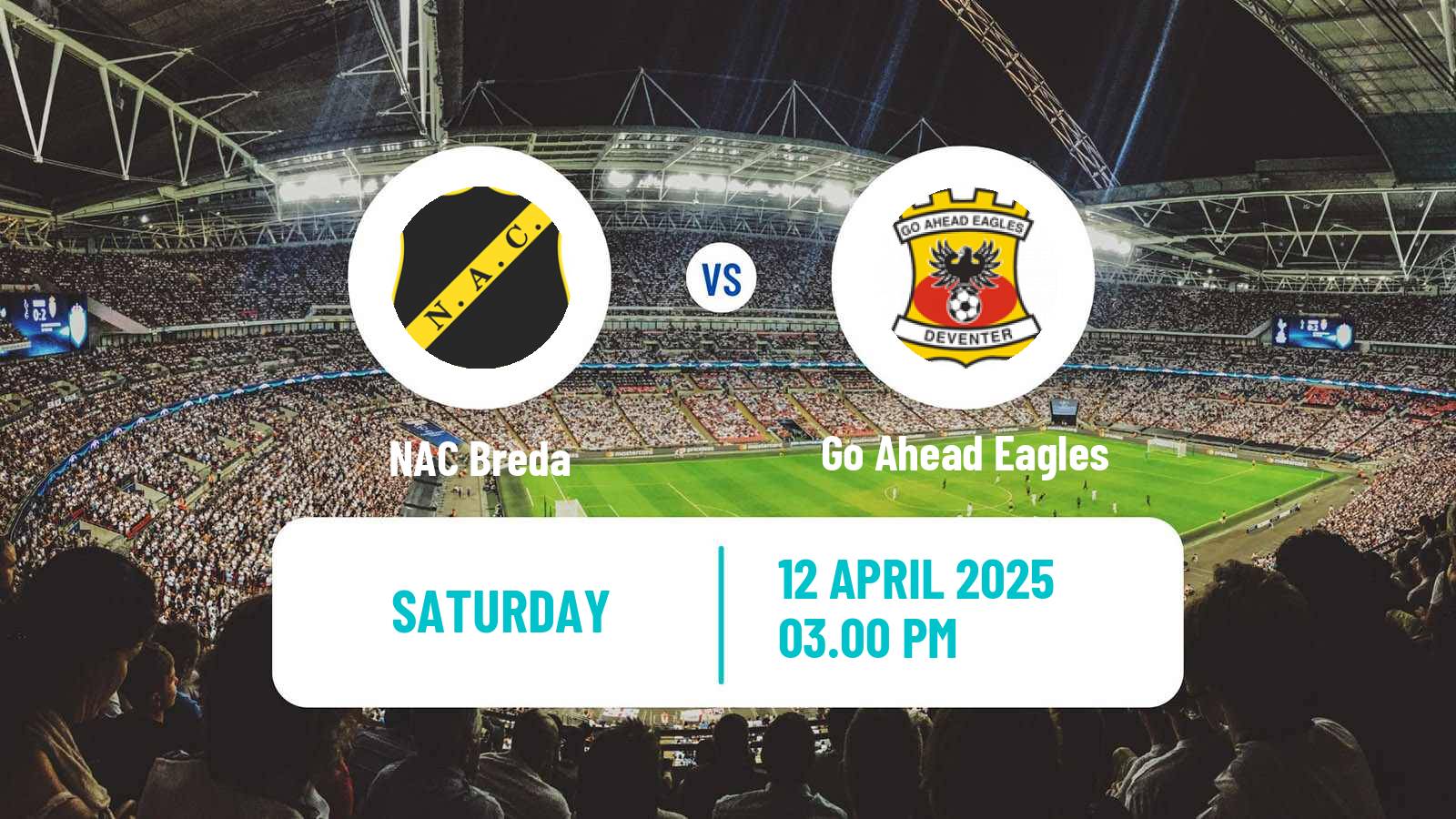 Soccer Dutch Eredivisie NAC Breda - Go Ahead Eagles