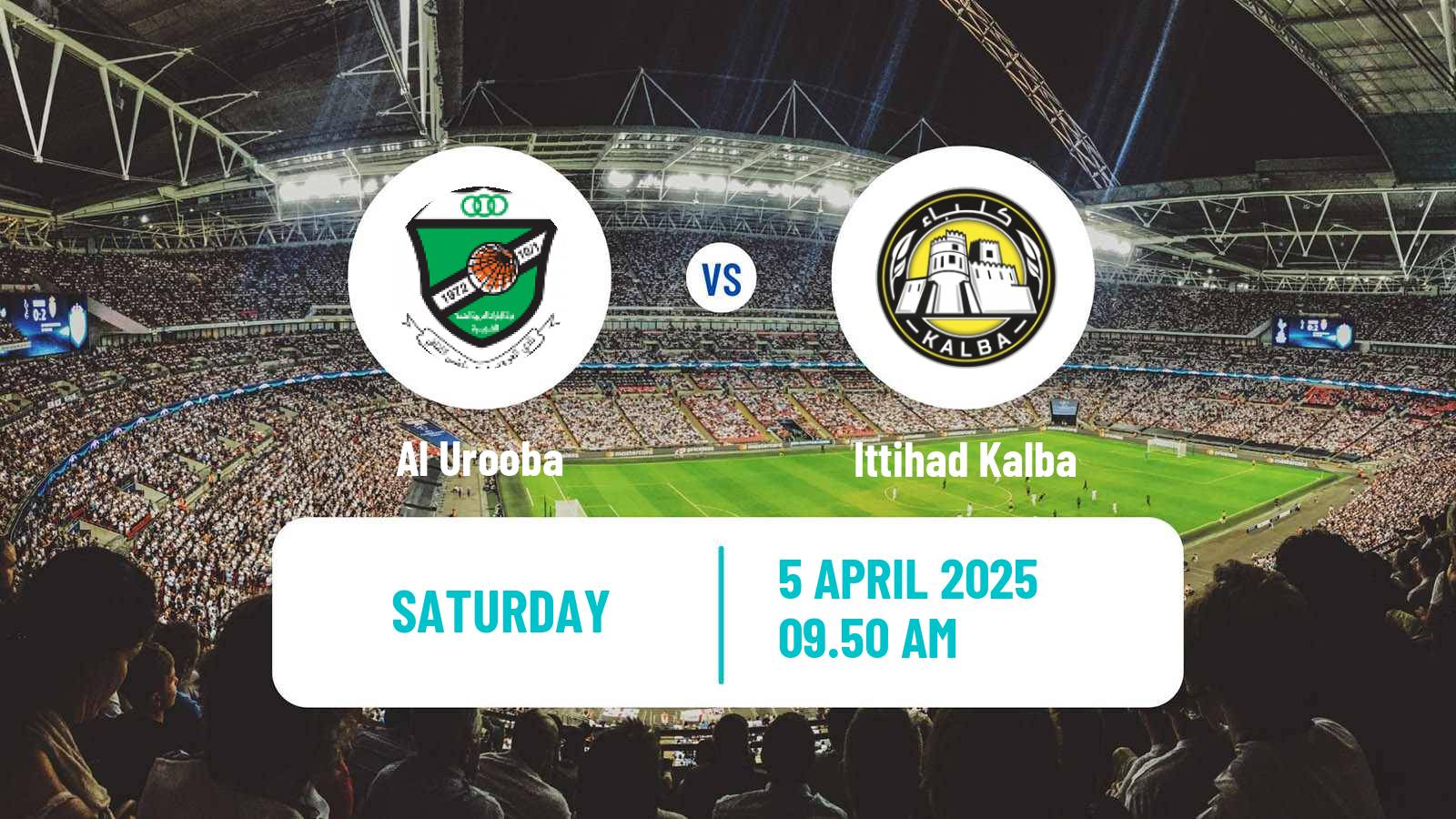 Soccer UAE Football League Al Urooba - Ittihad Kalba