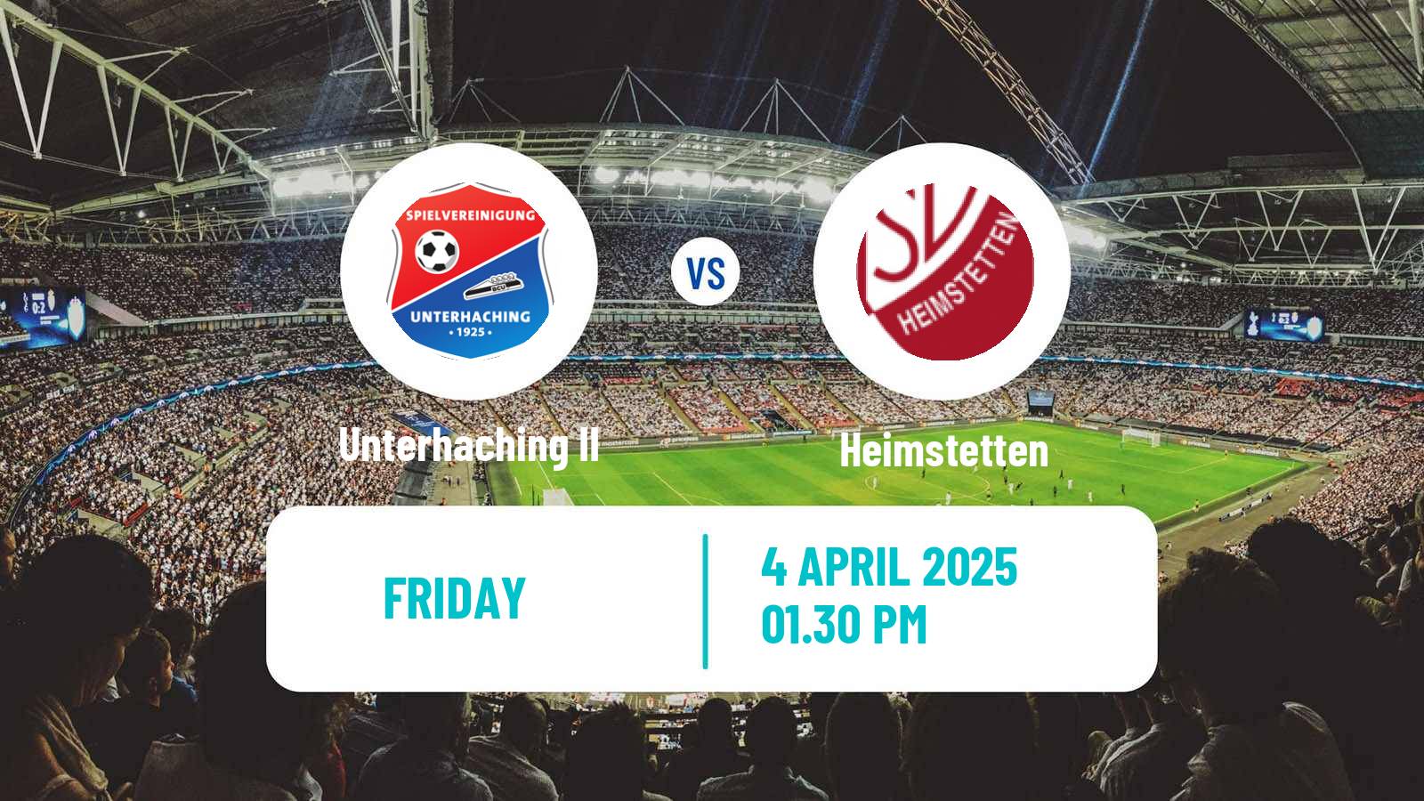 Soccer German Oberliga Bayern Süd Unterhaching II - Heimstetten