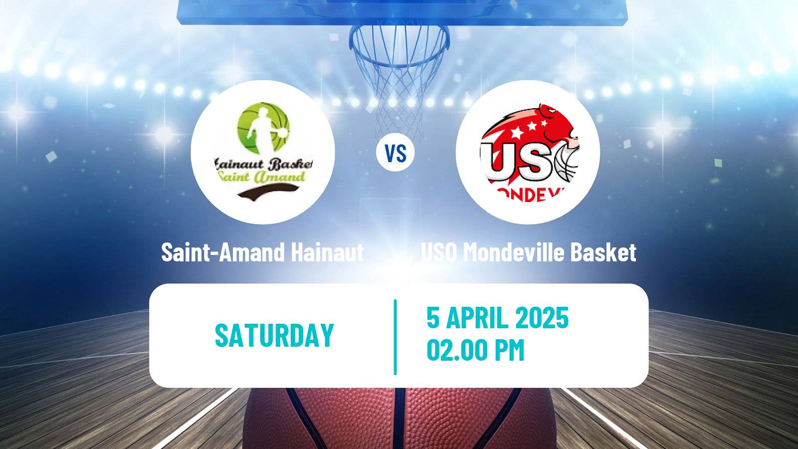 Basketball French Ligue 2 Basketball Women Saint-Amand Hainaut - USO Mondeville Basket