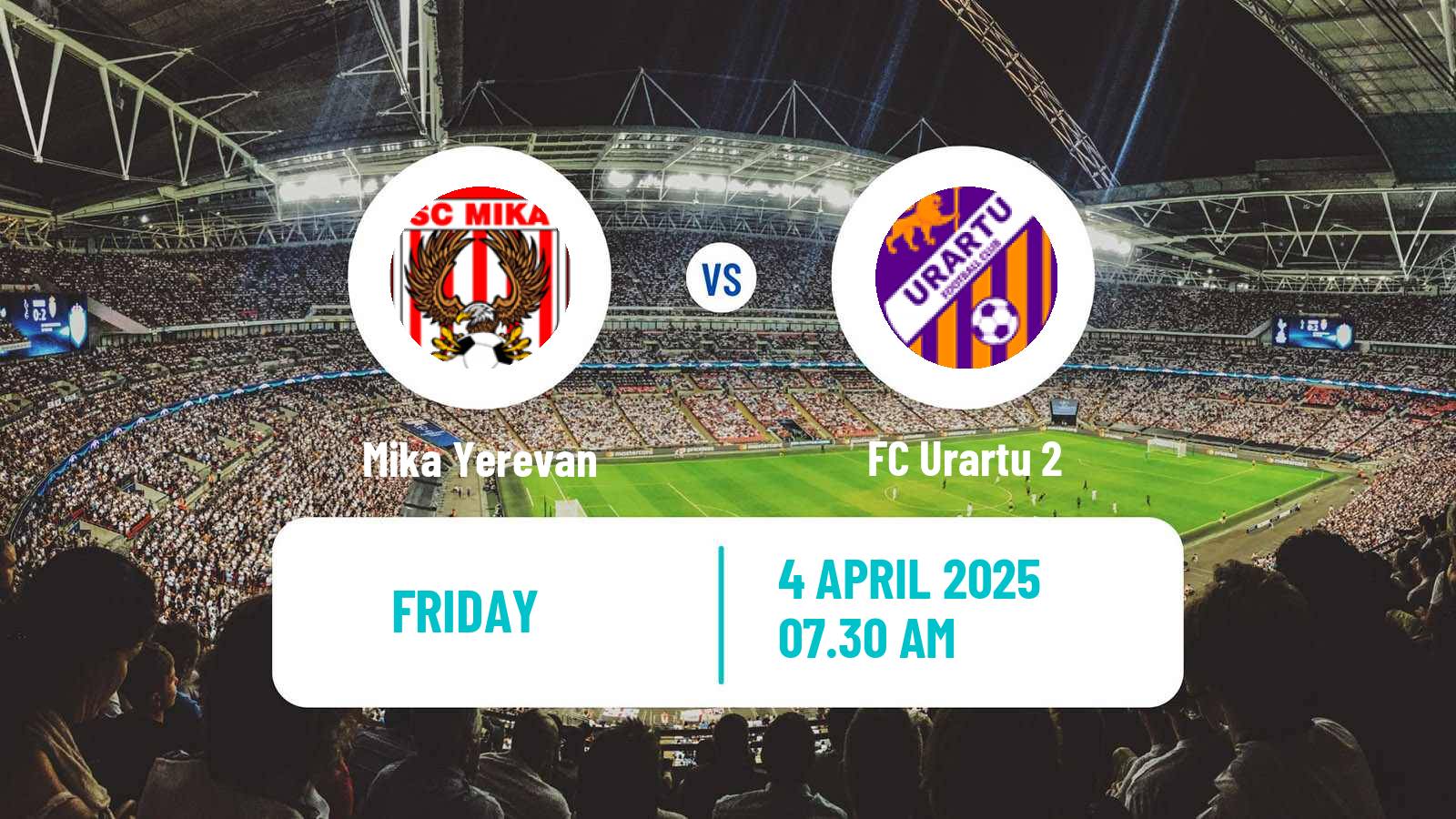 Soccer Armenian First League Mika Yerevan - Urartu 2