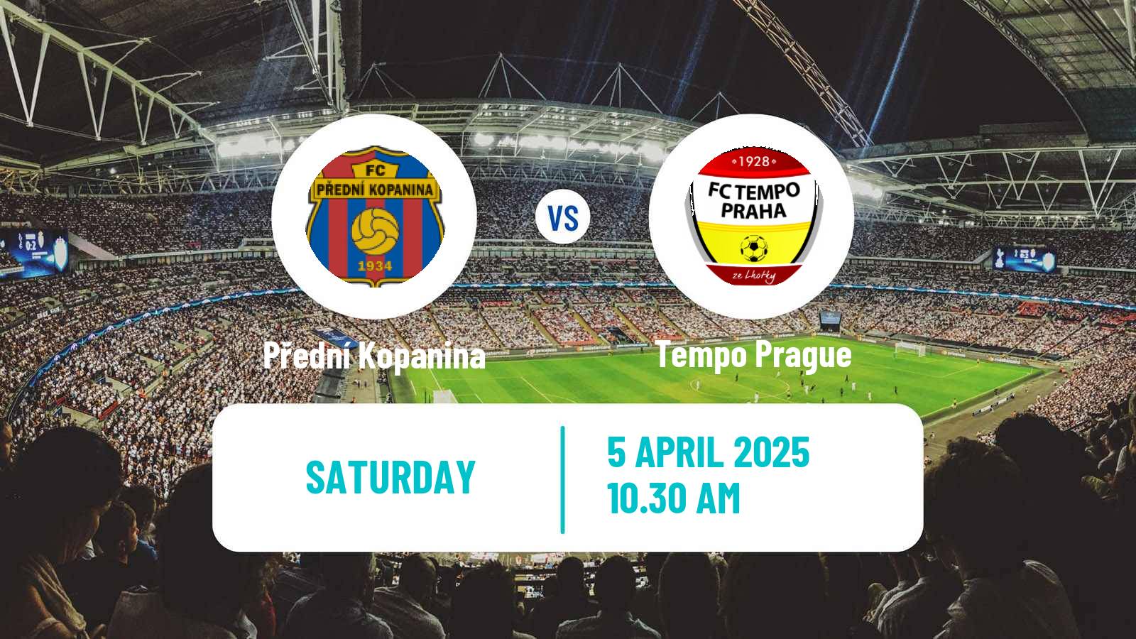 Soccer Czech Division B Přední Kopanina - Tempo Prague