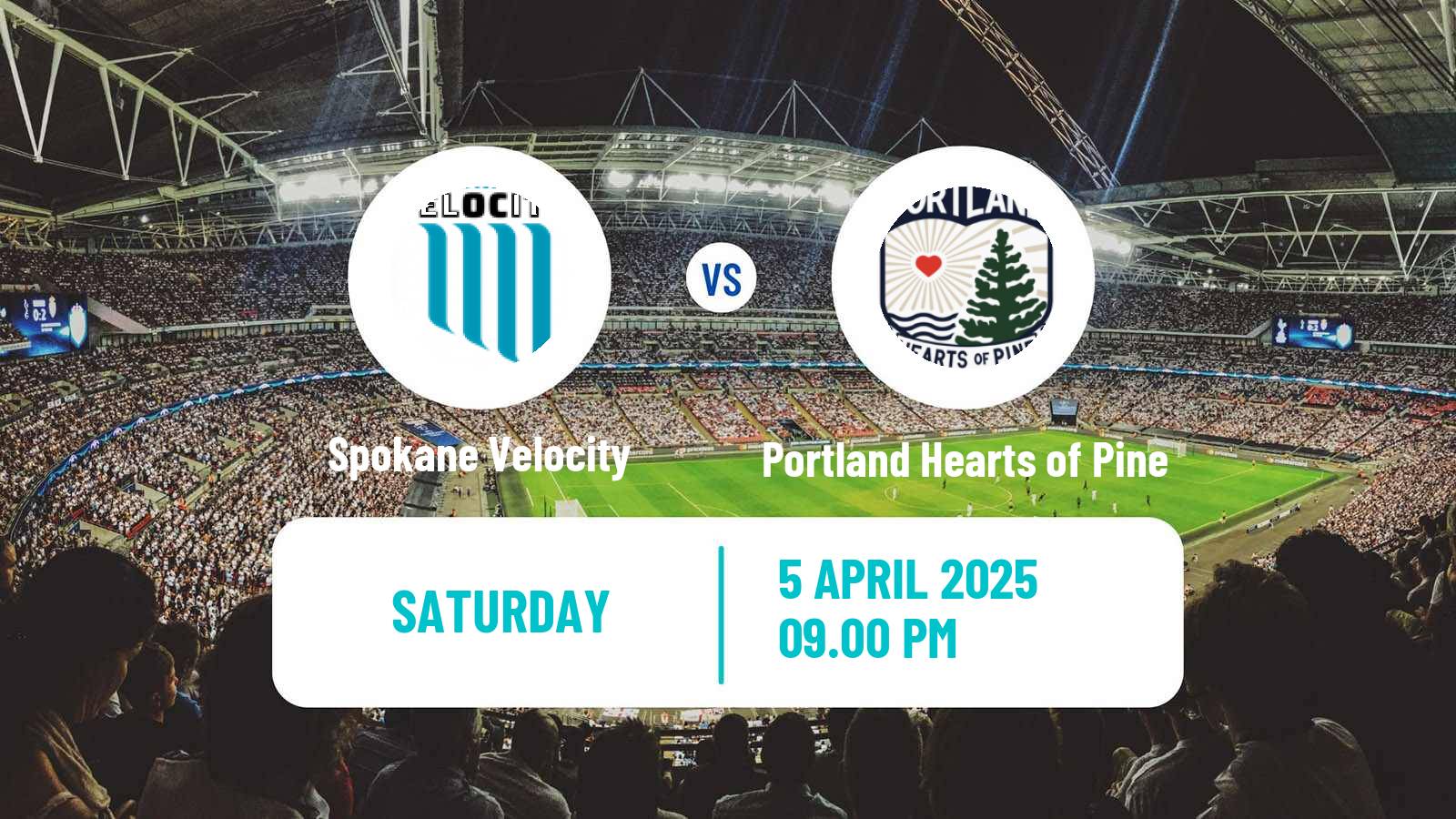Soccer USL League One Spokane Velocity - Portland Hearts of Pine