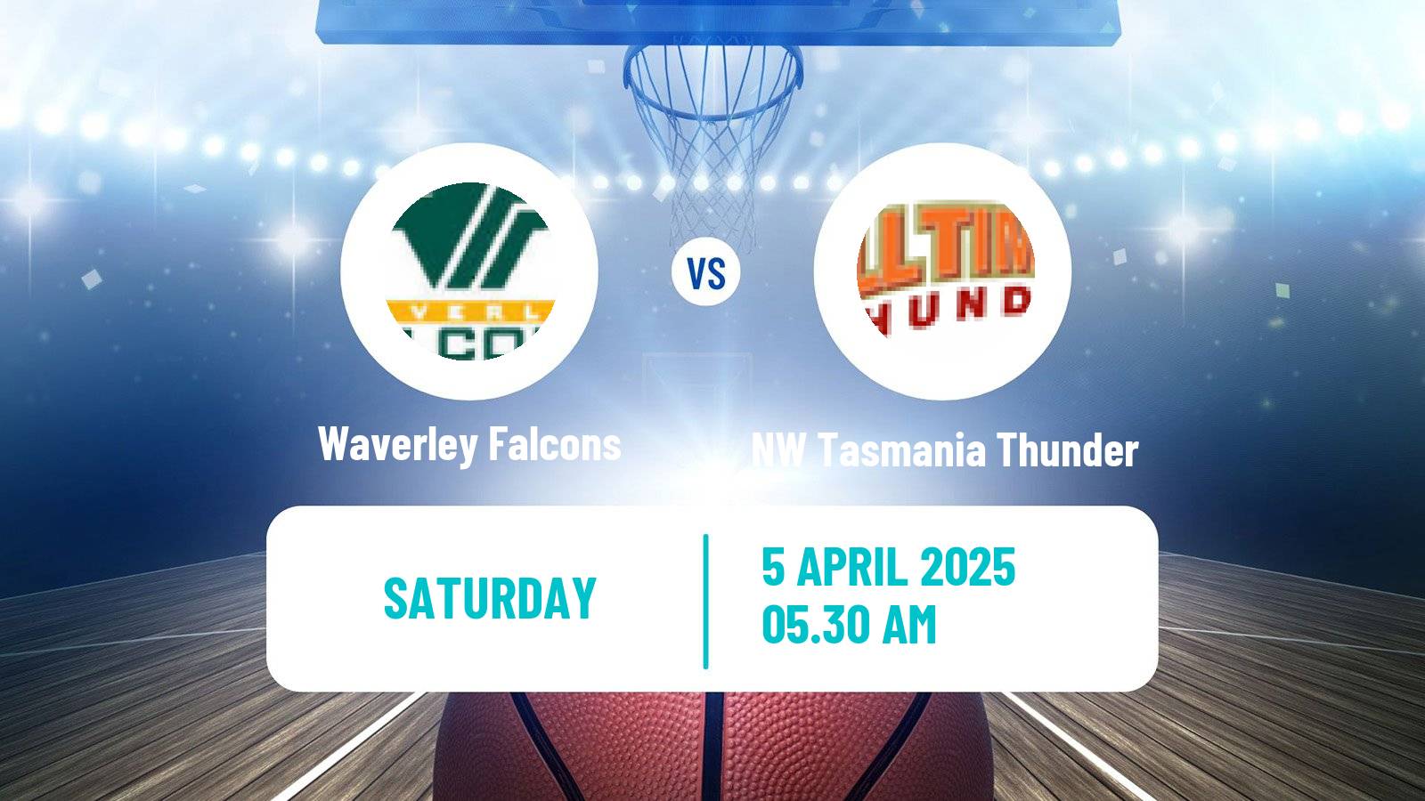 Basketball Australian NBL1 South Waverley Falcons - NW Tasmania Thunder