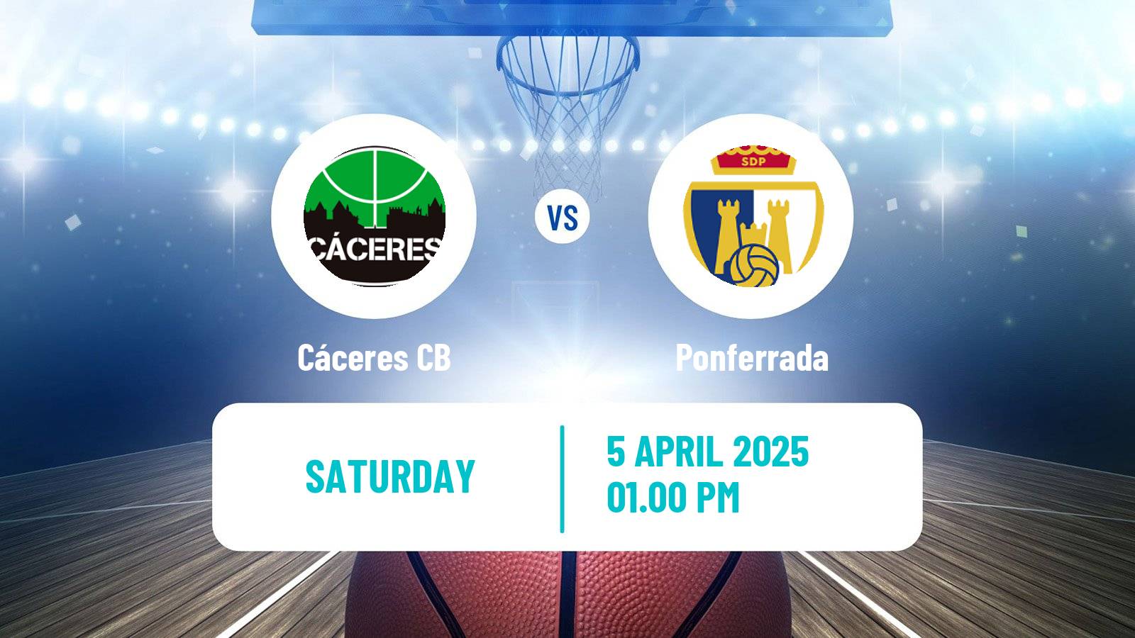 Basketball Spanish LEB Plata Cáceres CB - Ponferrada