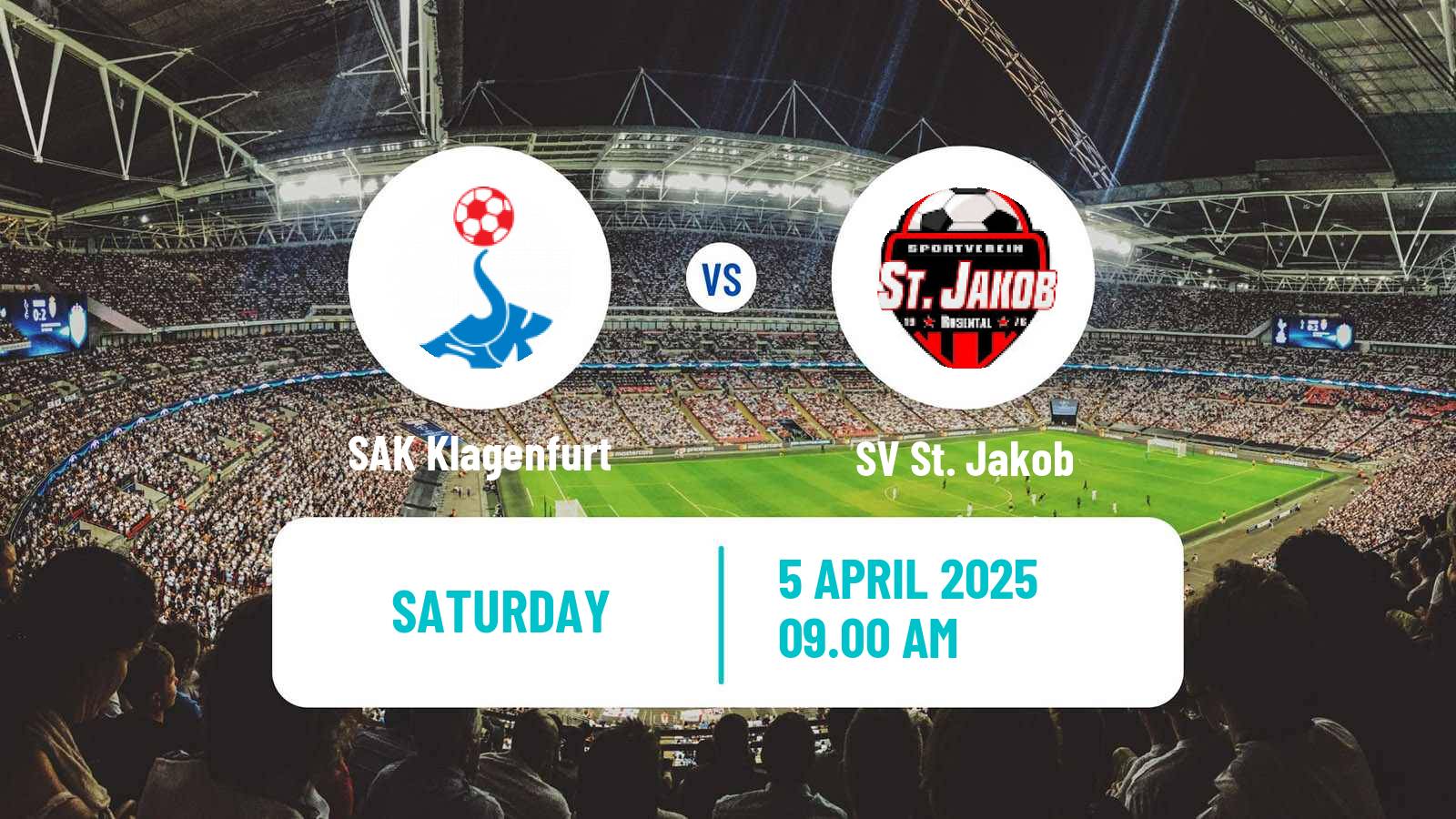 Soccer Austrian Landesliga Karnten SAK Klagenfurt - St. Jakob