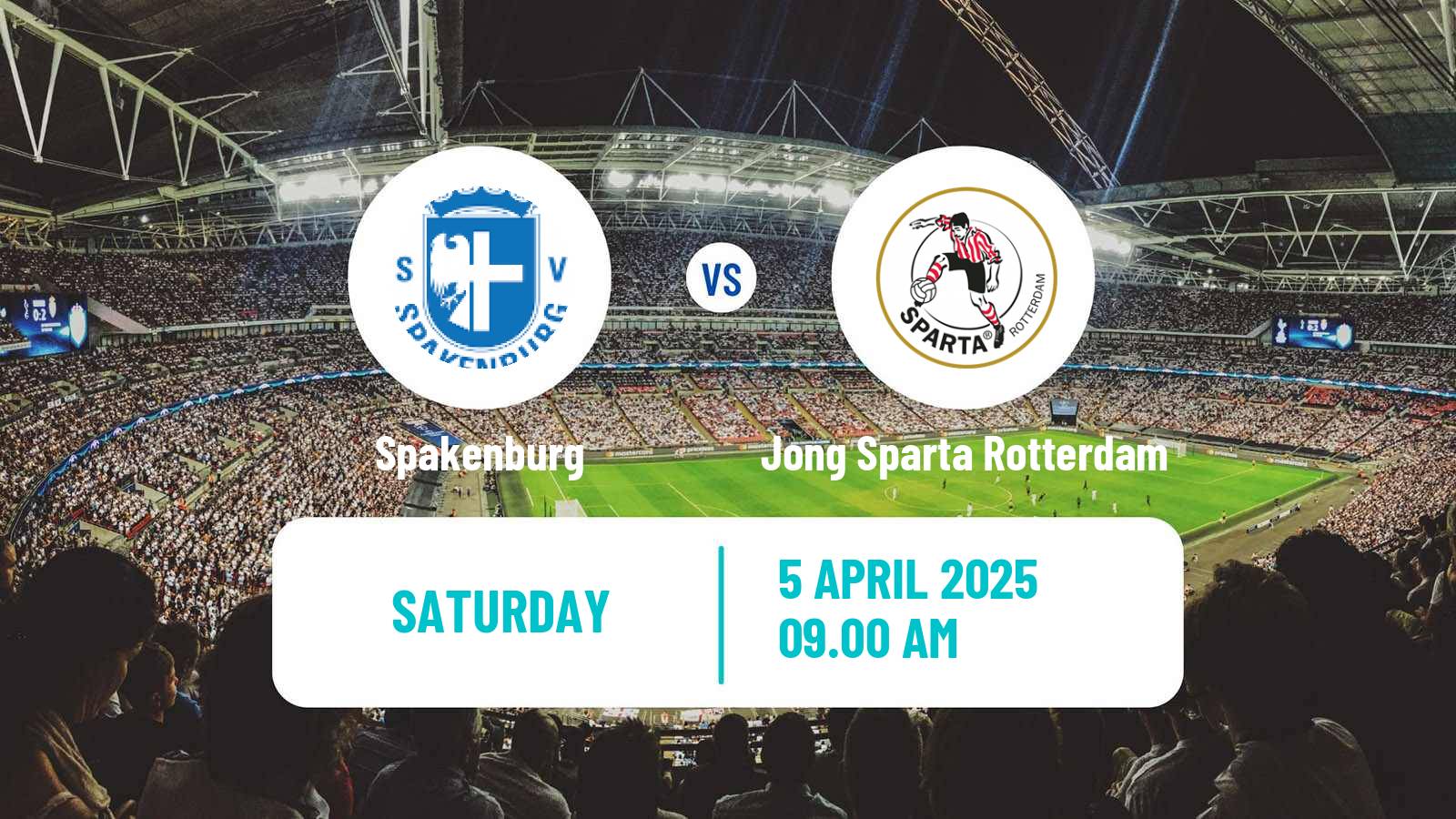 Soccer Dutch Tweede Divisie Spakenburg - Jong Sparta Rotterdam