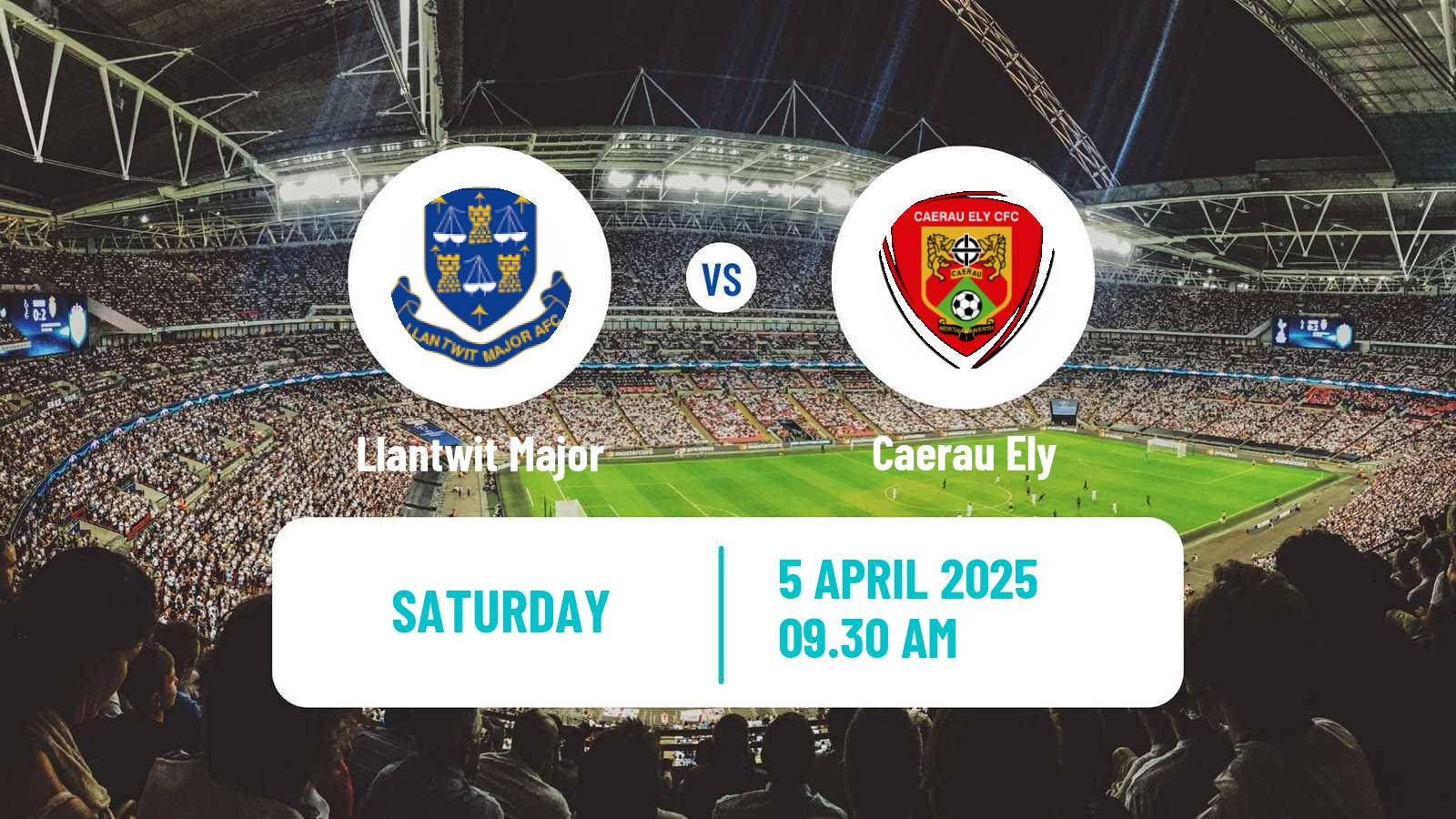 Soccer Welsh Cymru South Llantwit Major - Caerau Ely