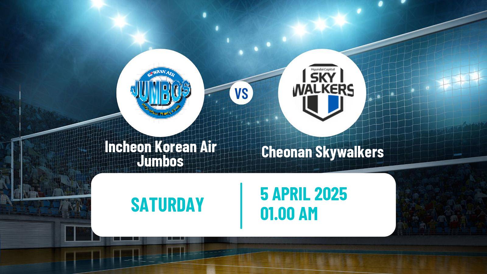 Volleyball South Korean V-League Incheon Korean Air Jumbos - Cheonan Skywalkers