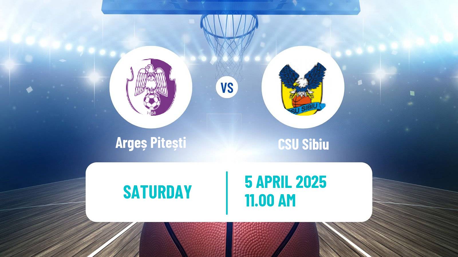 Basketball Romanian Divizia A Basketball Argeș Pitești - CSU Sibiu