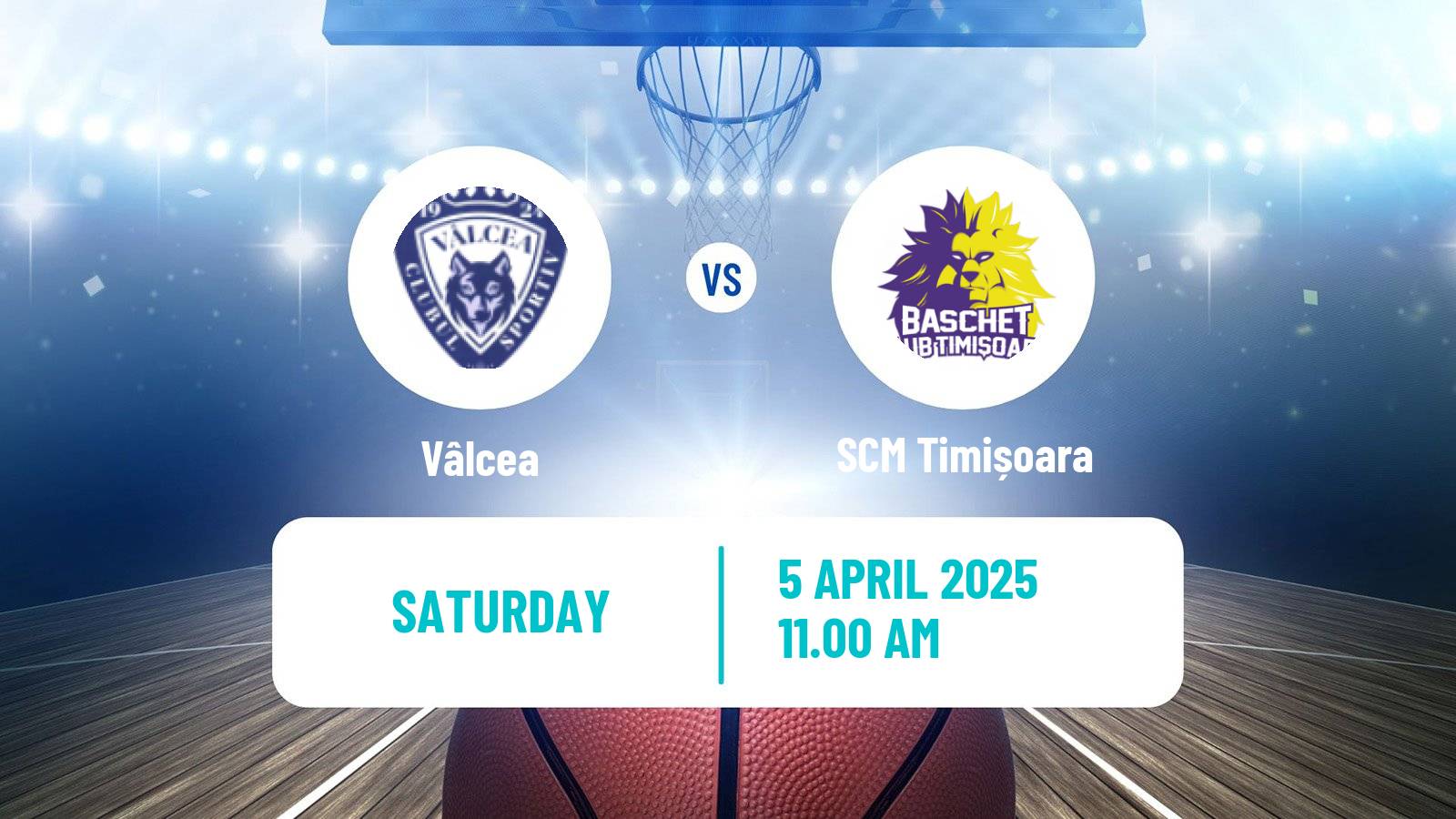 Basketball Romanian Divizia A Basketball Vâlcea - SCM Timișoara