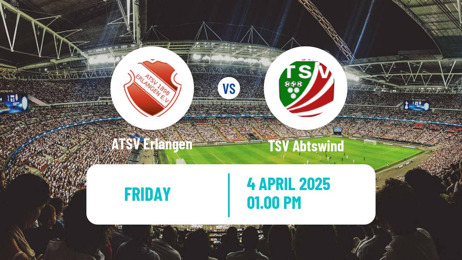 Soccer German Oberliga Bayern Nord ATSV Erlangen - Abtswind
