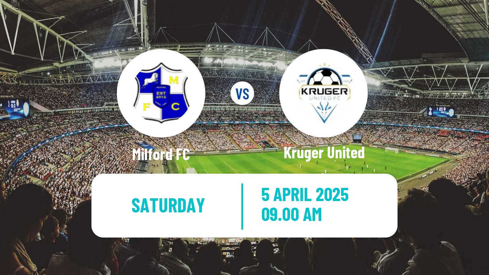 Soccer South African First Division Milford - Kruger United