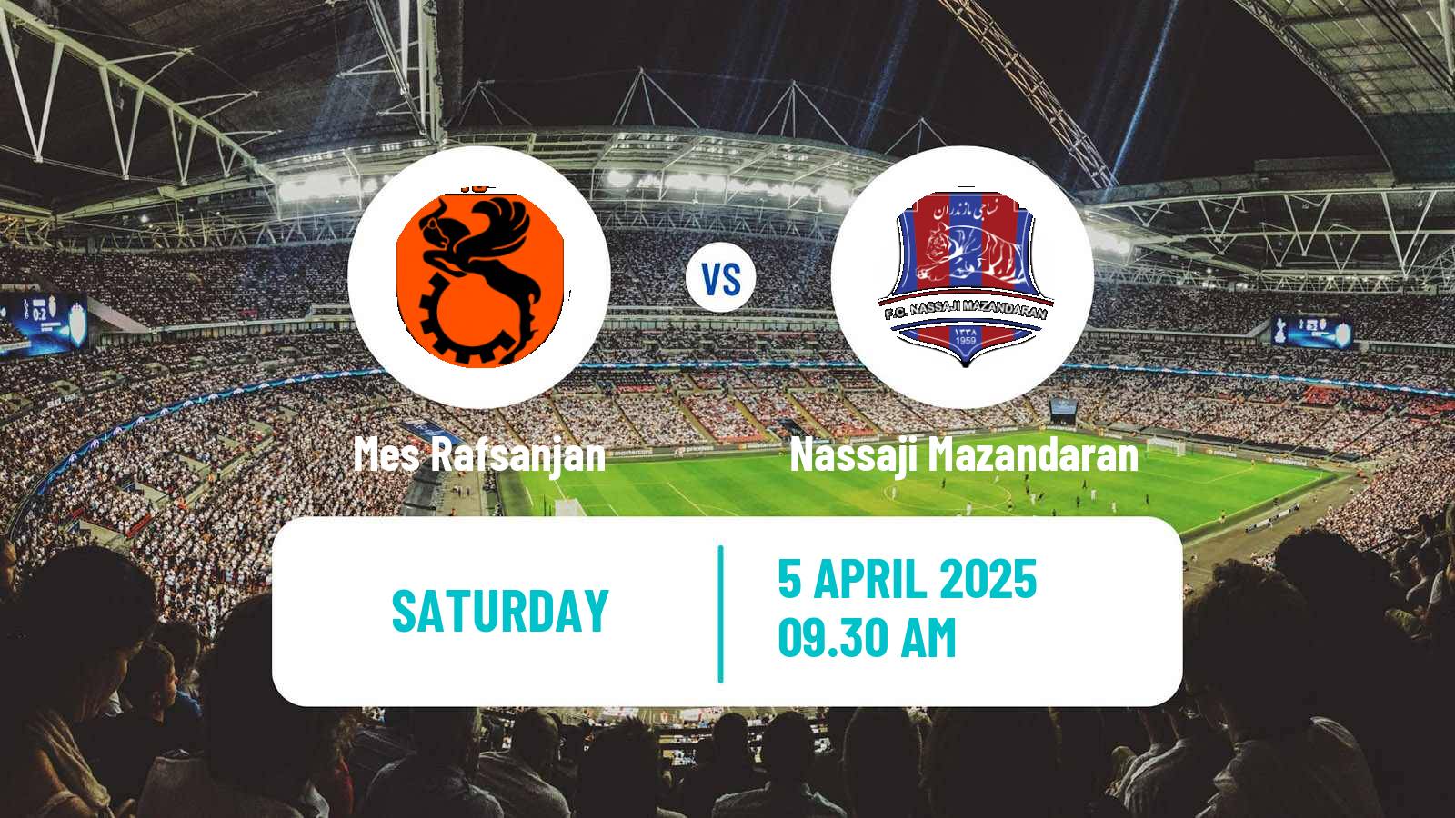 Soccer Iran Pro League Mes Rafsanjan - Nassaji Mazandaran