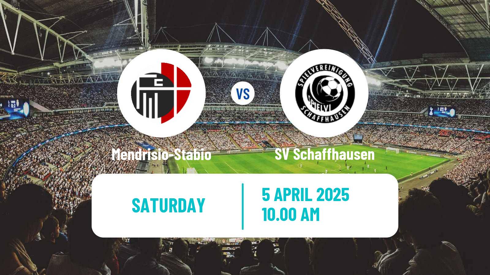 Soccer Swiss 1 Liga Classic Group 3 Mendrisio-Stabio - SV Schaffhausen