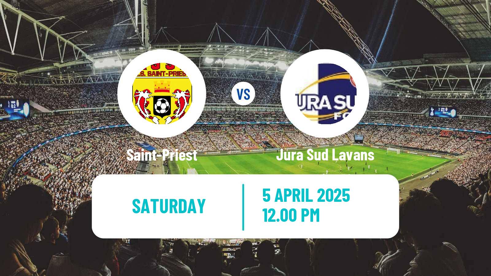 Soccer French National 2 - Group A Saint-Priest - Jura Sud Lavans