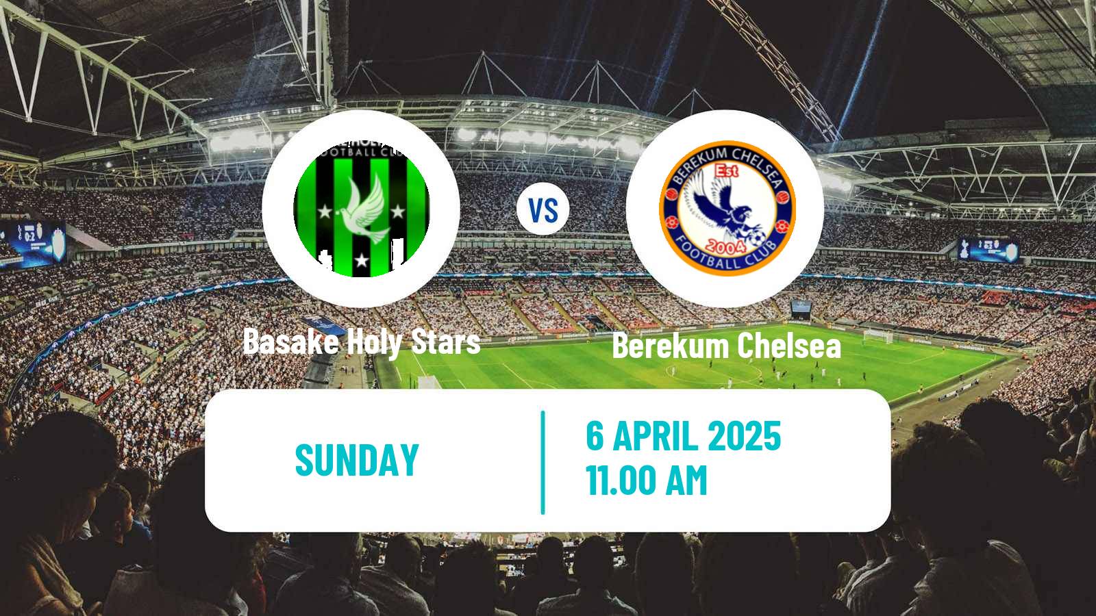 Soccer Ghanaian Premier League Basake Holy Stars - Berekum Chelsea