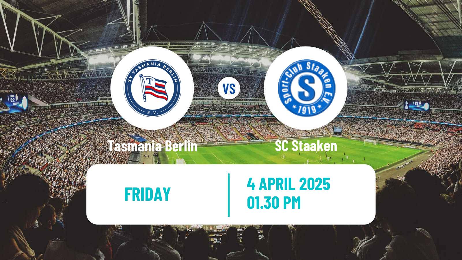 Soccer German Oberliga NOFV-Nord Tasmania Berlin - Staaken