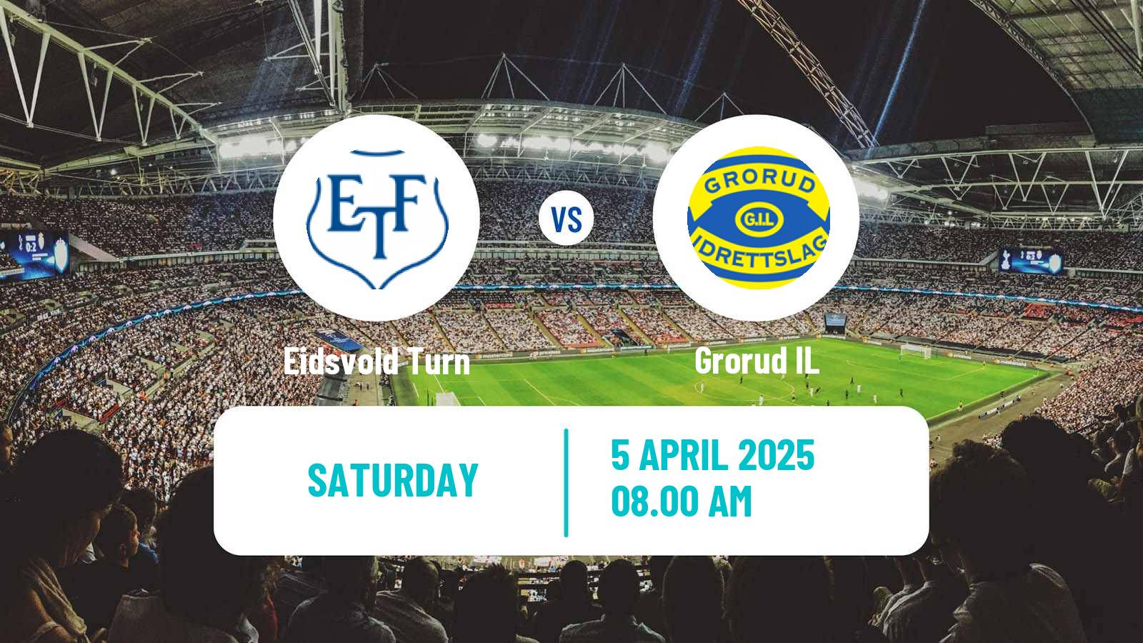Soccer Norwegian Division 2 - Group 2 Eidsvold Turn - Grorud