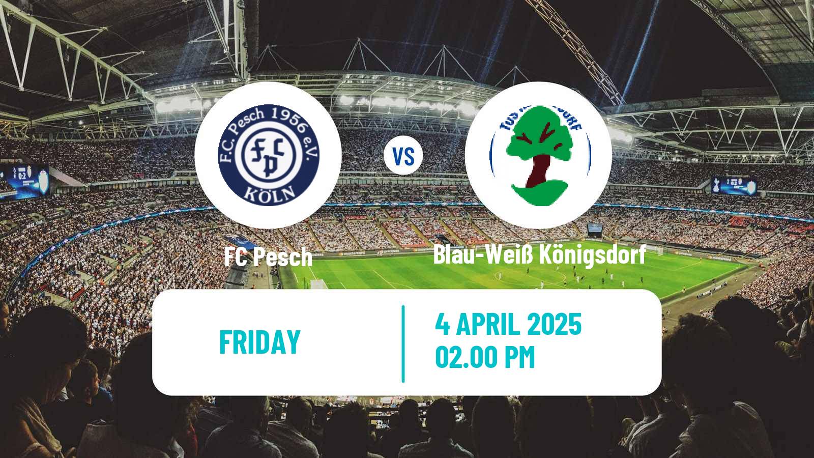 Soccer German Oberliga Mittelrhein Pesch - Blau-Weiß Königsdorf