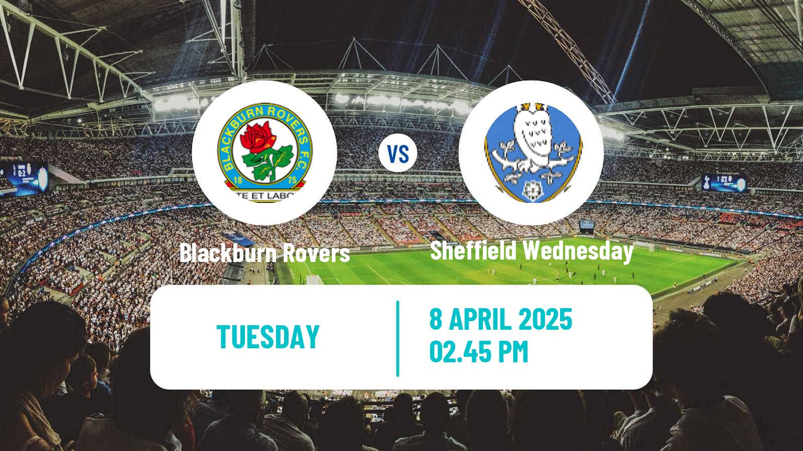 Soccer English League Championship Blackburn Rovers - Sheffield Wednesday