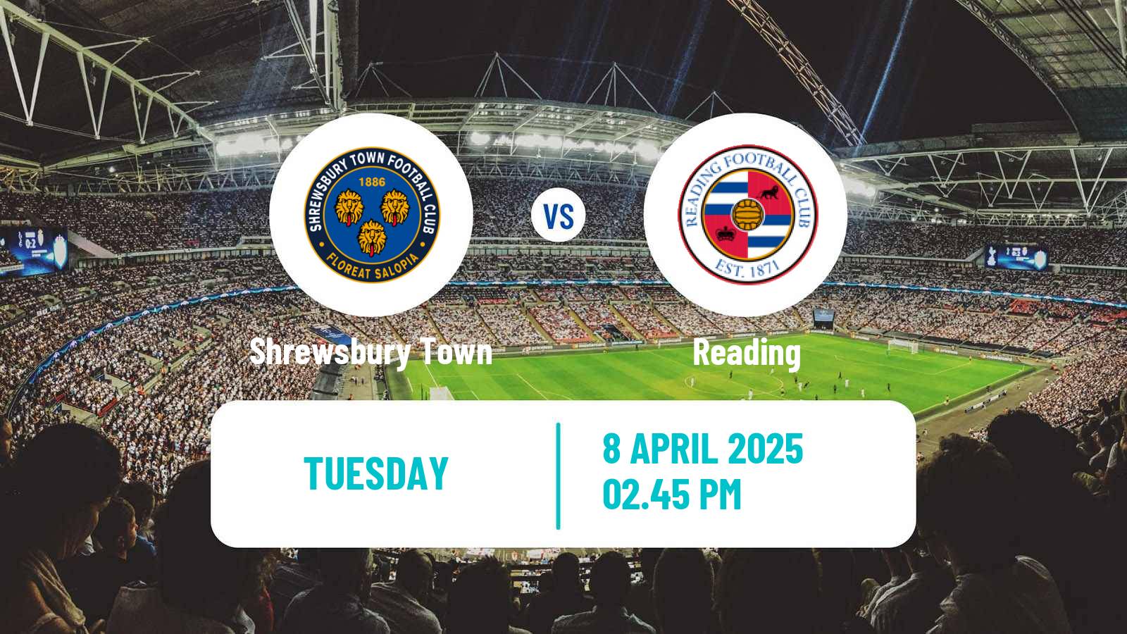 Soccer English League One Shrewsbury Town - Reading
