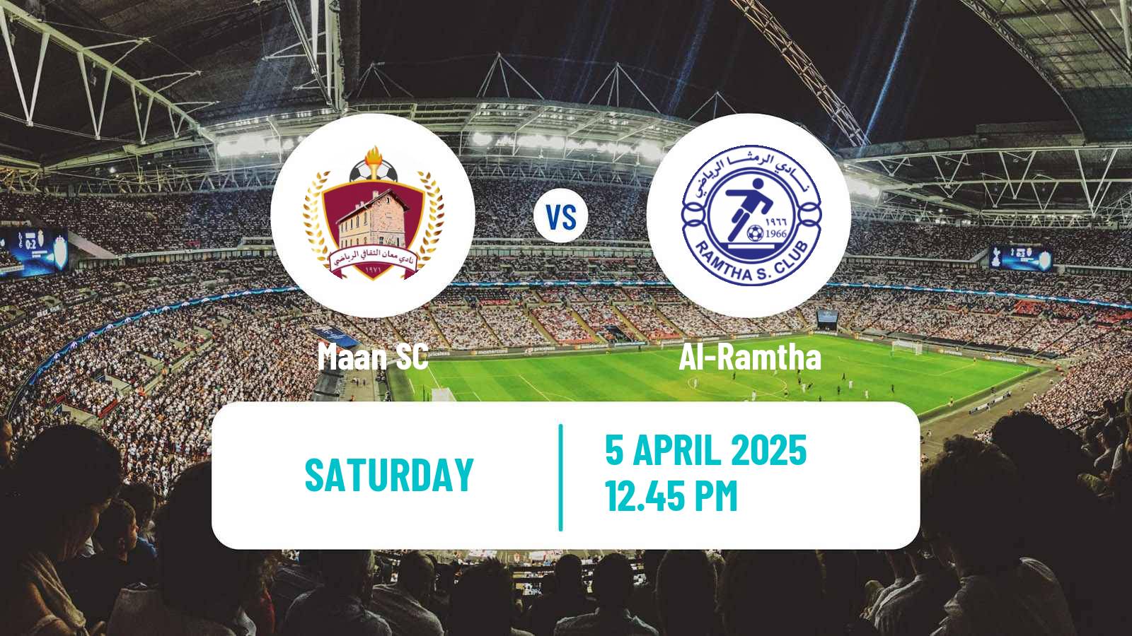 Soccer Jordan Premier League Maan - Al-Ramtha