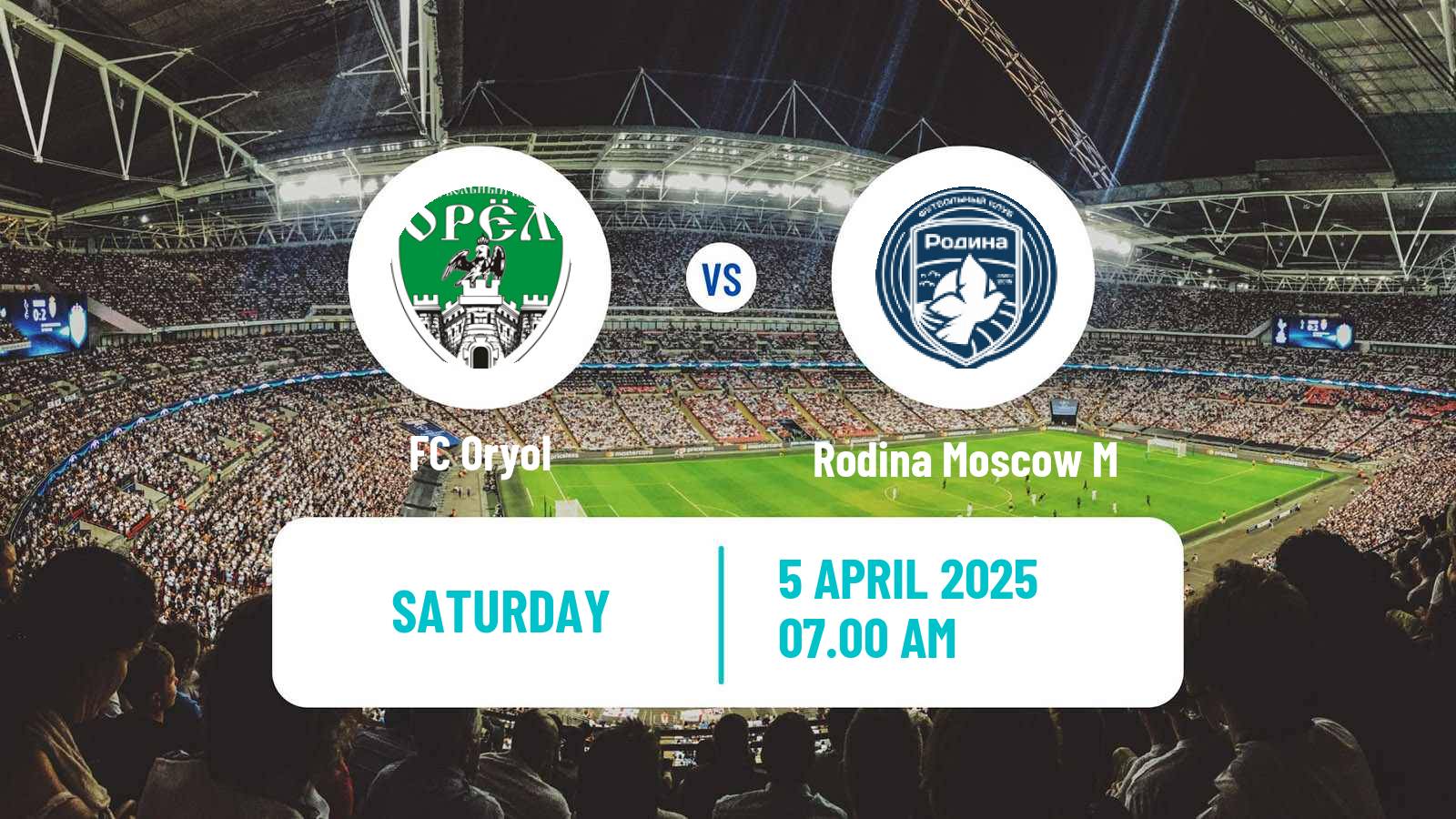 Soccer FNL 2 Division B Group 3 Oryol - Rodina Moscow M