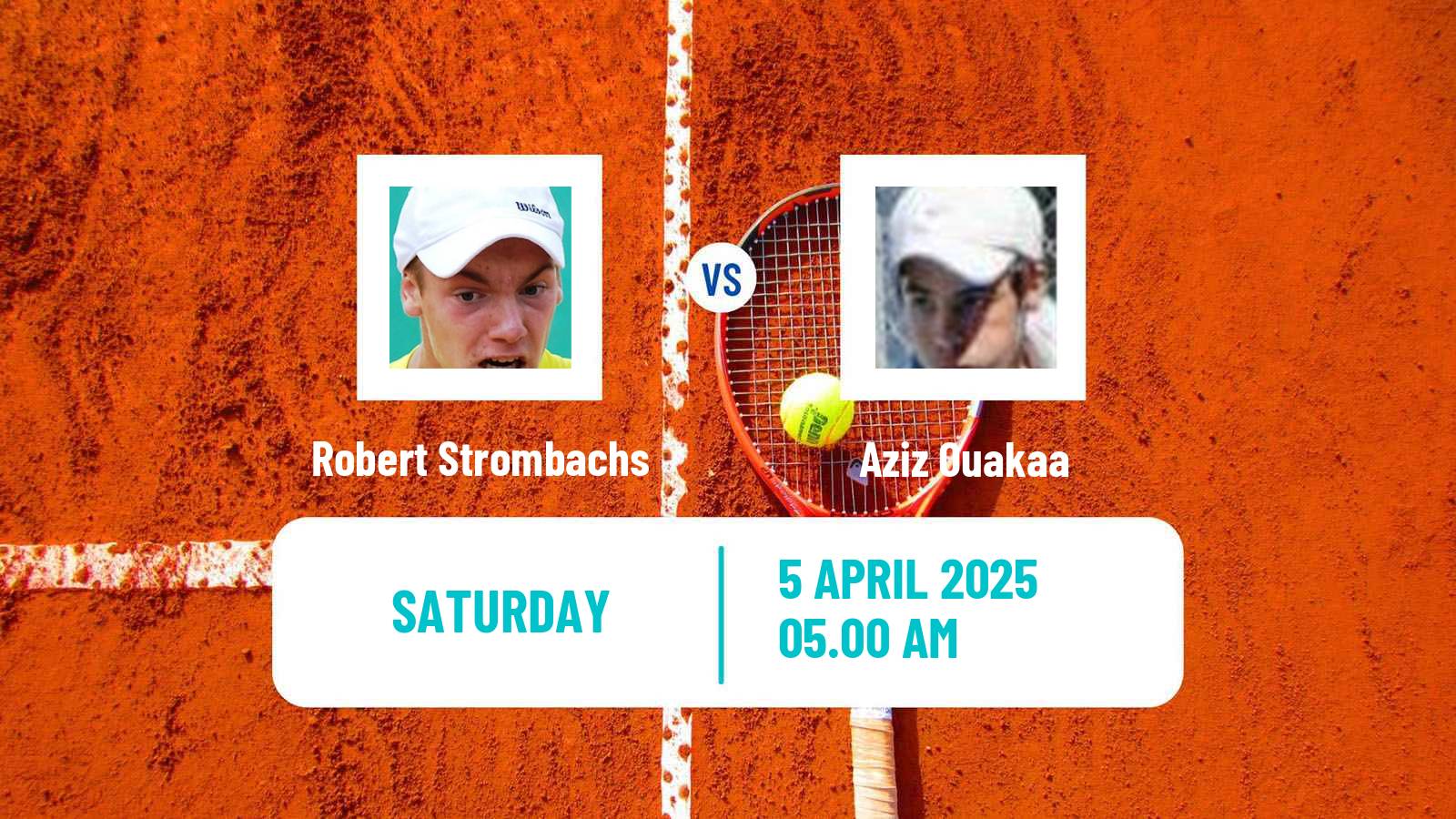 Tennis ITF M15 Monastir 13 Men Robert Strombachs - Aziz Ouakaa
