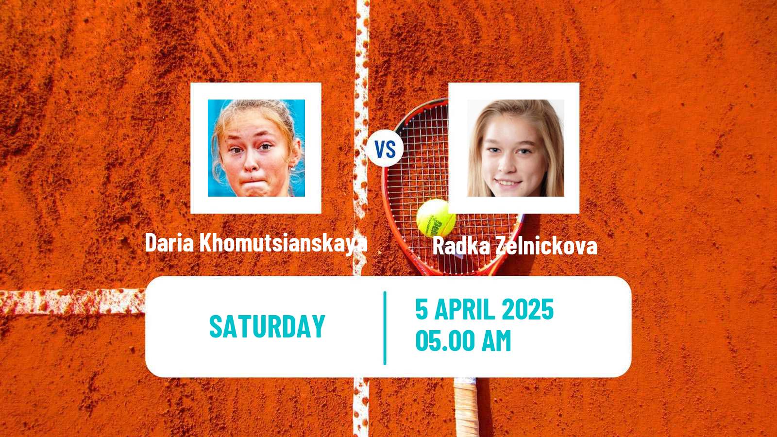 Tennis ITF W15 Monastir 13 Women Daria Khomutsianskaya - Radka Zelnickova