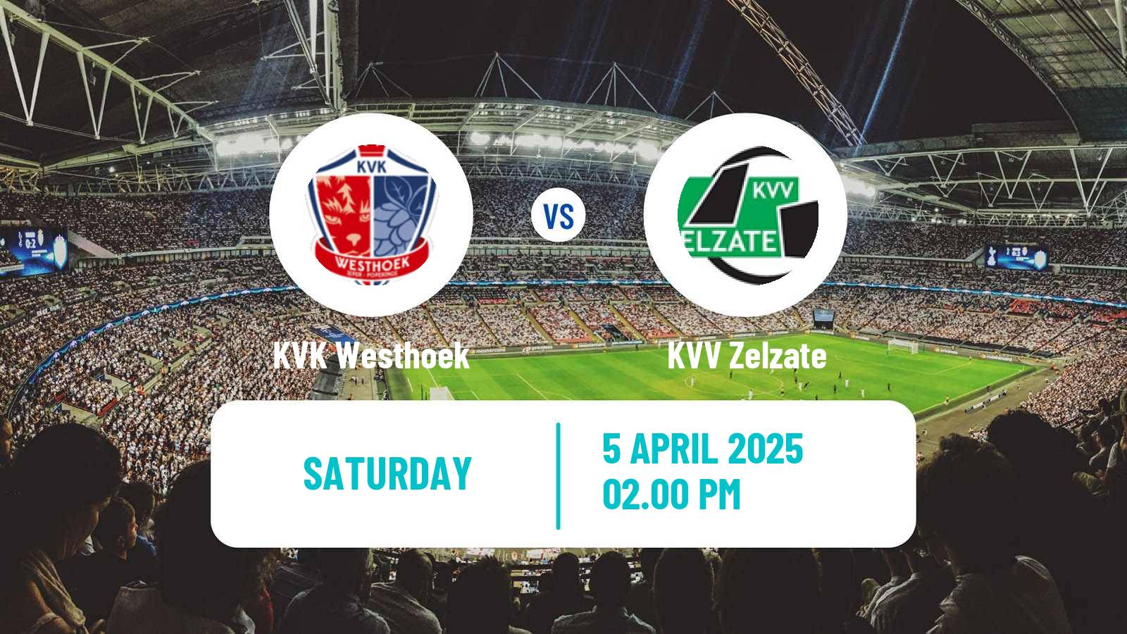 Soccer Belgian Second Amateur Division Group A Westhoek - Zelzate