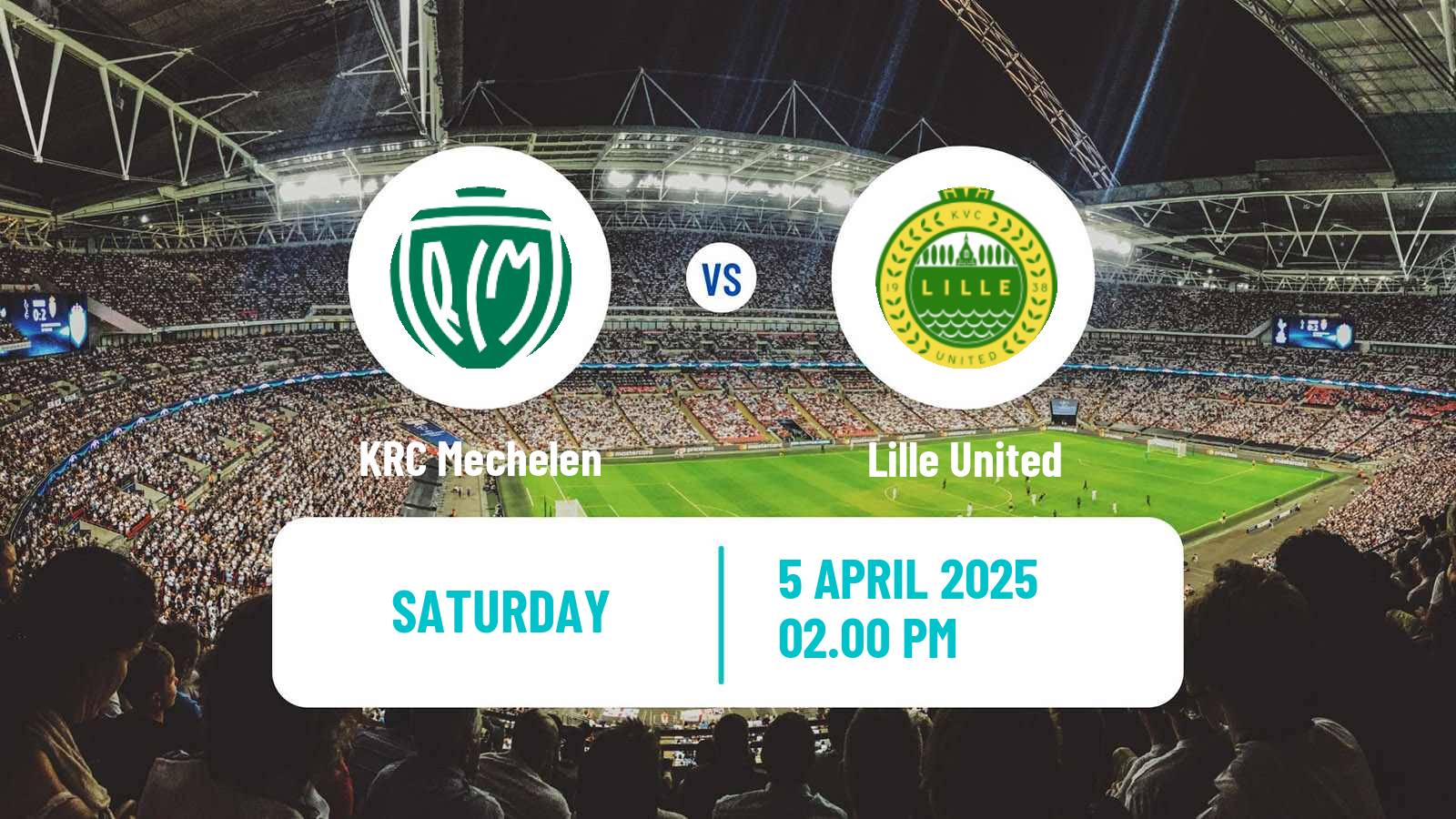 Soccer Belgian Second Amateur Division Group B KRC Mechelen - Lille United