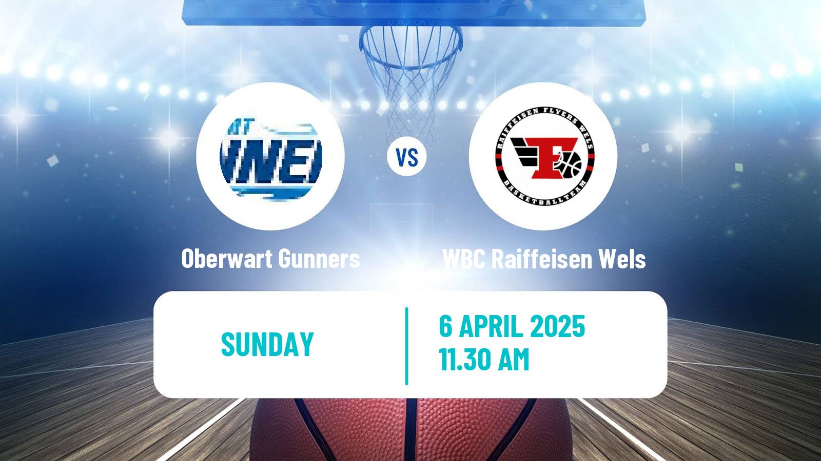 Basketball Austrian Superliga Basketball Oberwart Gunners - WBC Raiffeisen Wels