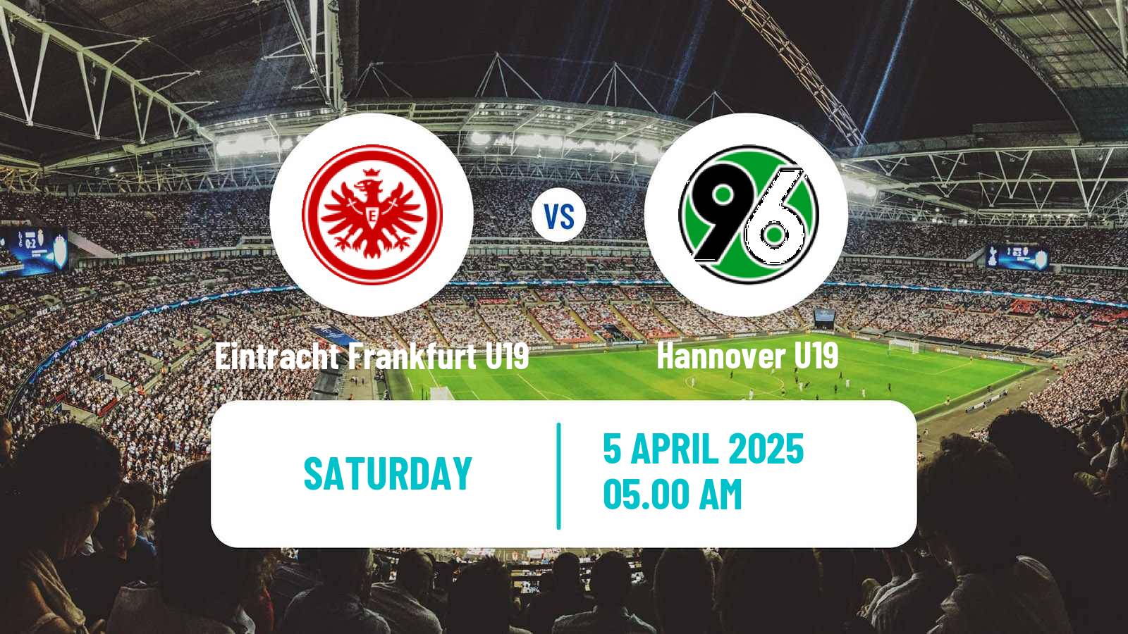 Soccer German DFB Youth League Eintracht Frankfurt U19 - Hannover U19