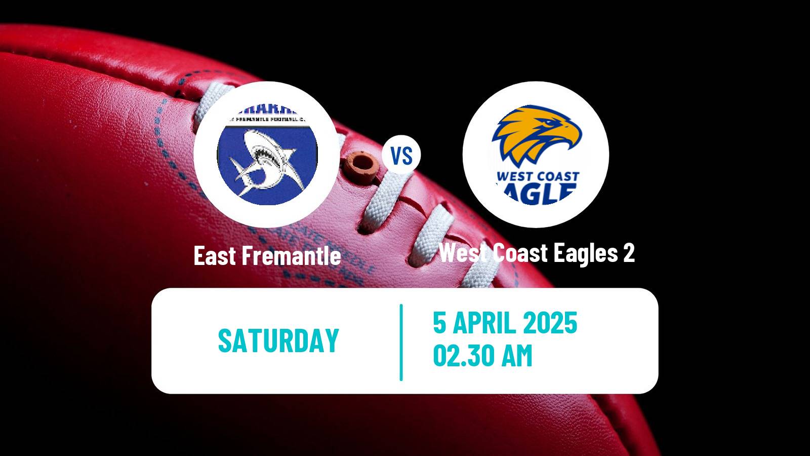 Aussie rules WAFL East Fremantle - West Coast Eagles 2