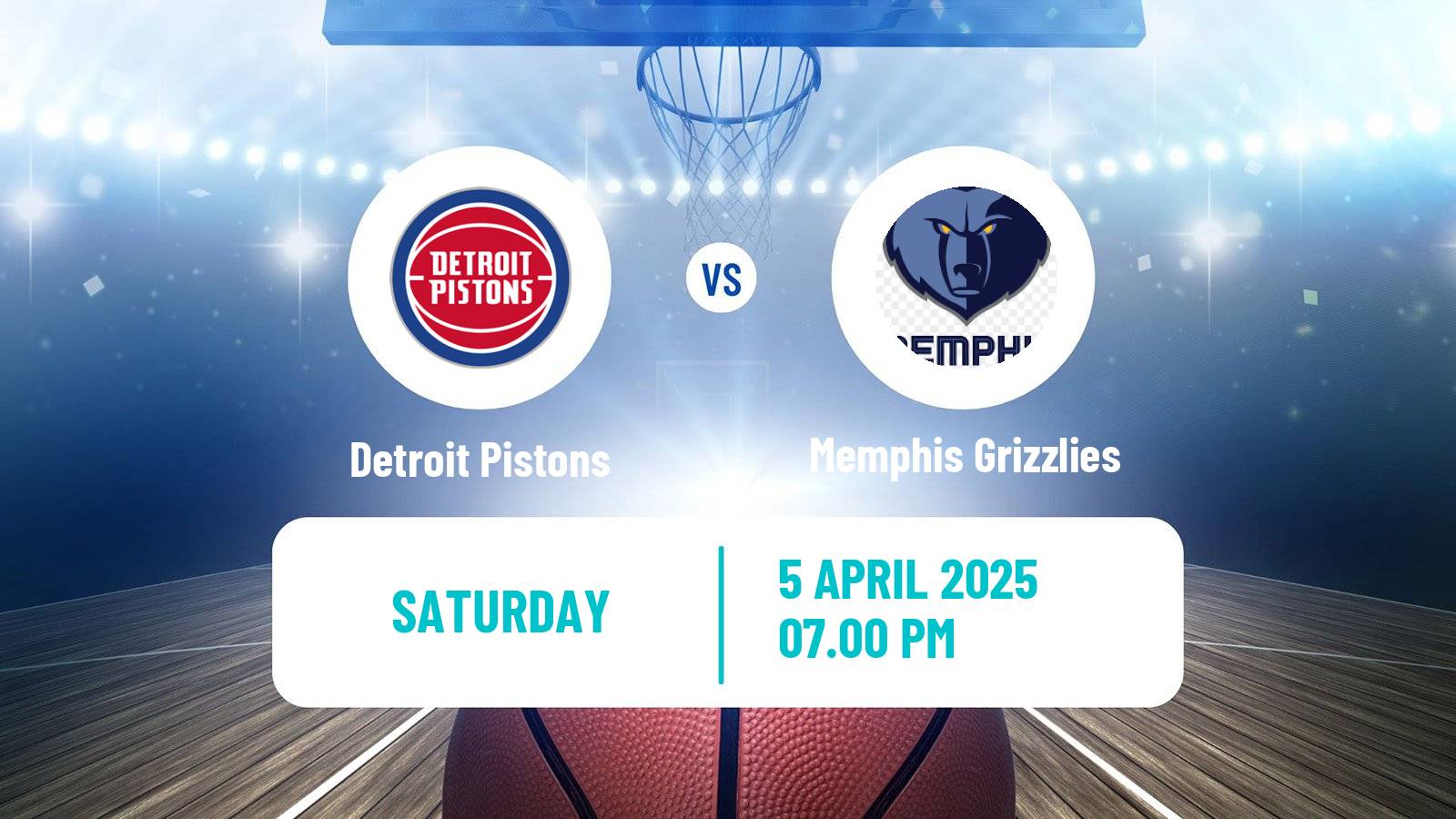 Basketball NBA Detroit Pistons - Memphis Grizzlies