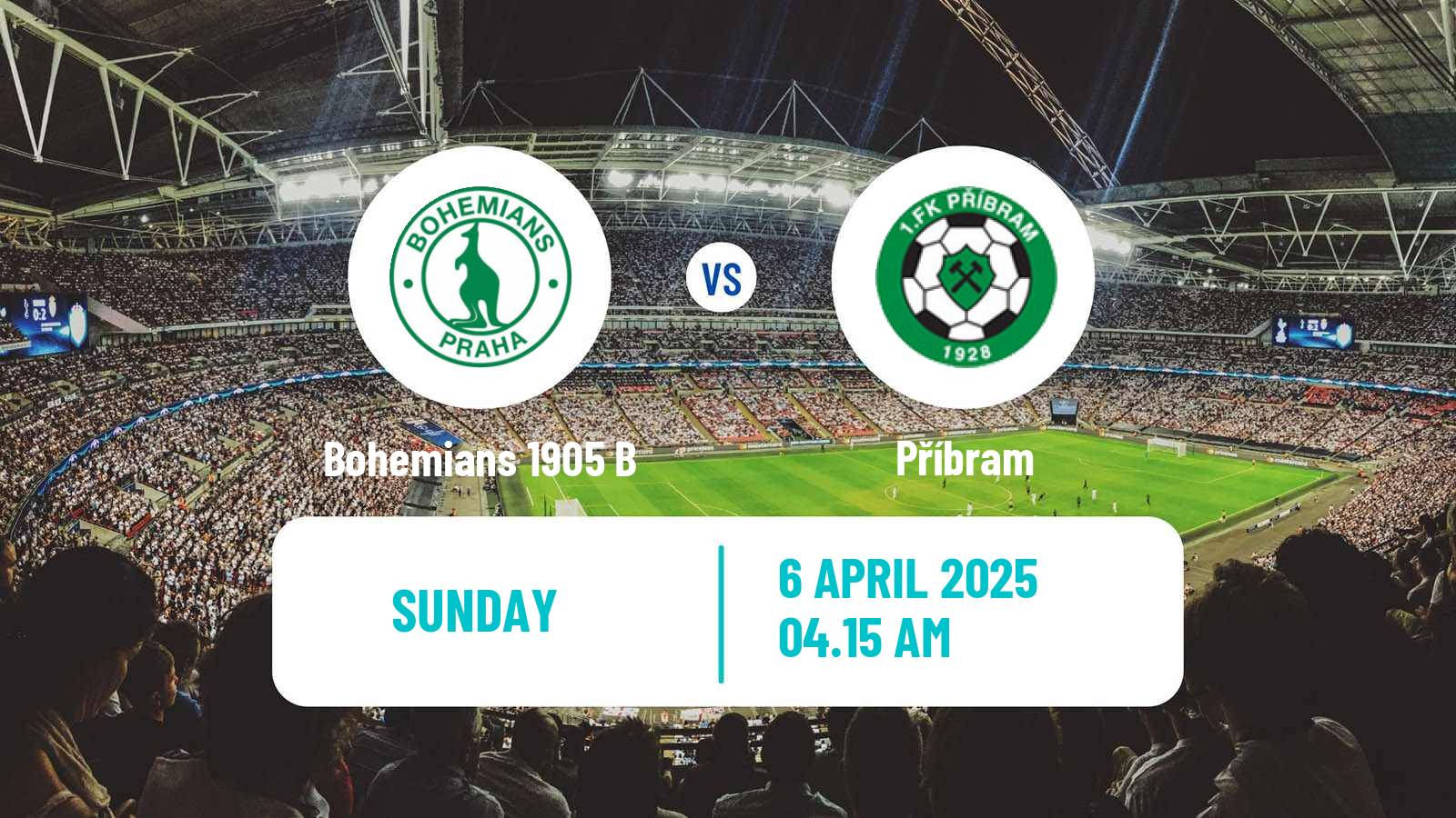 Soccer Czech CFL Group A Bohemians 1905 B - Příbram