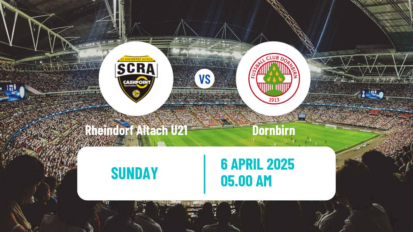 Soccer Austrian Regionalliga West Rheindorf Altach U21 - Dornbirn
